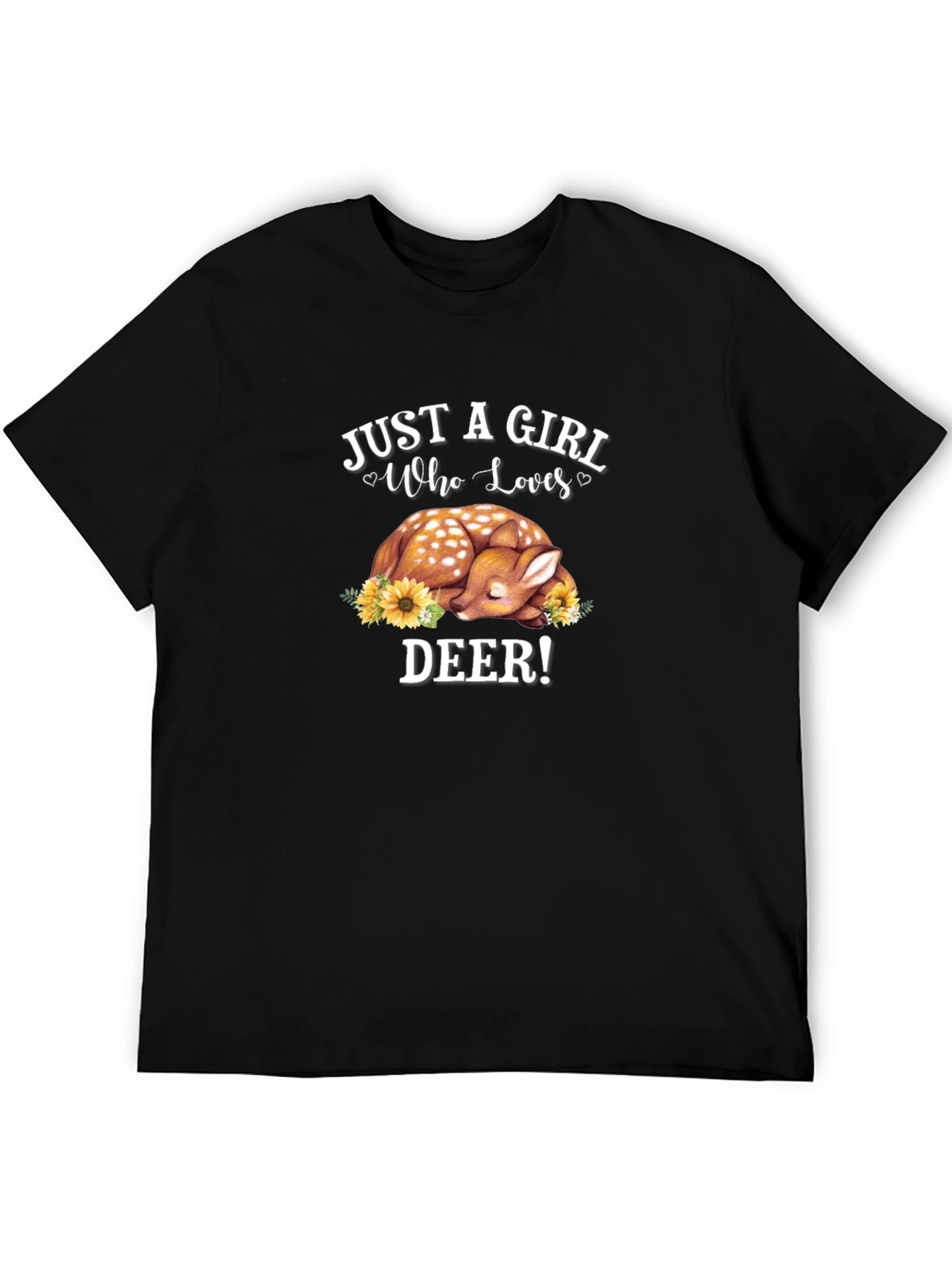 Just a Girl Who Loves Deer Graphic T-Shirt