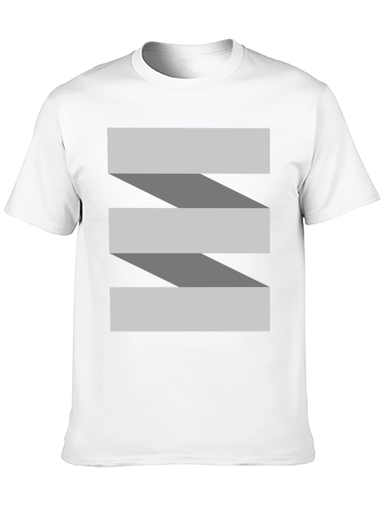 Abstract Ribbon Design Black T-Shirt