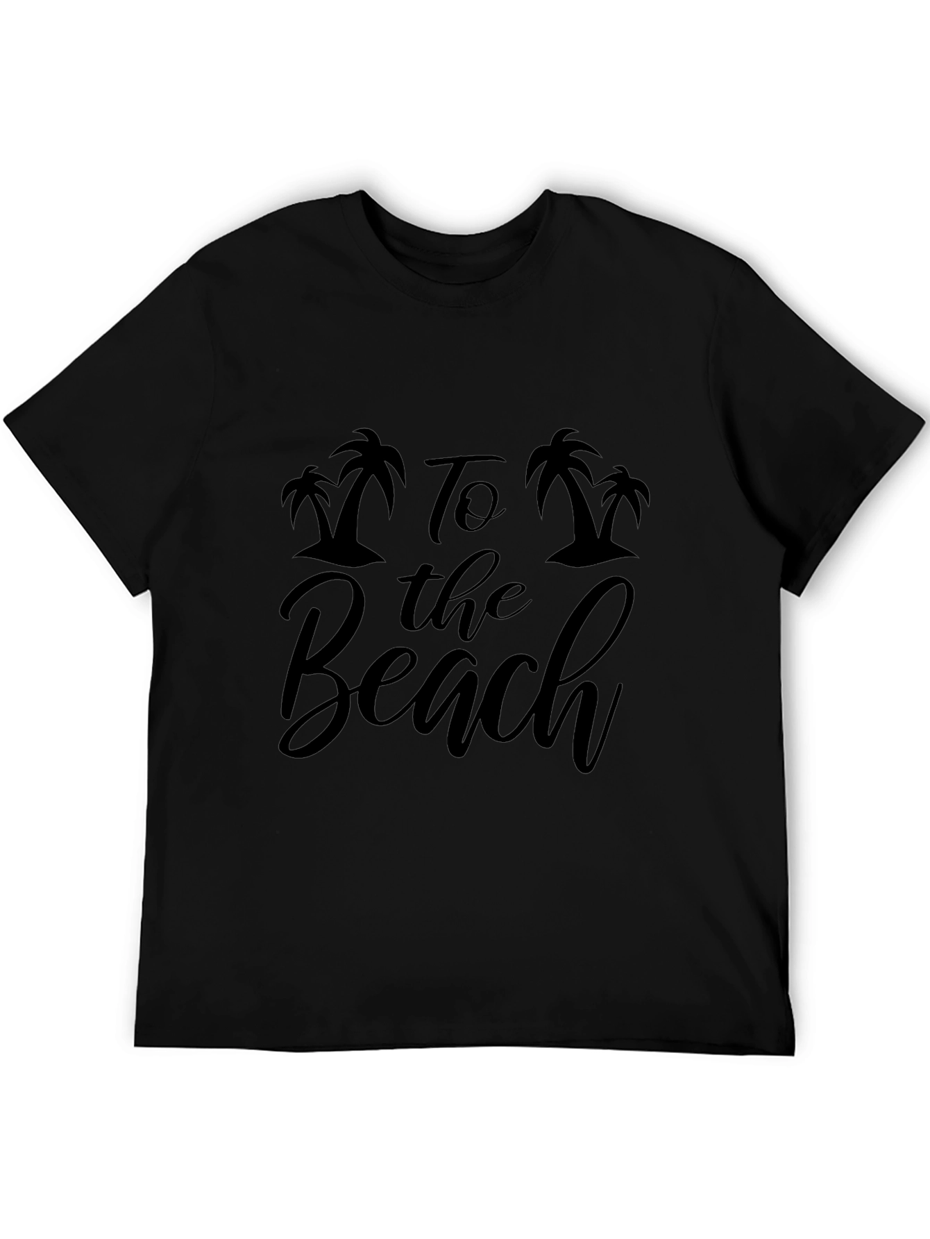 To the Beach Black Graphic Tee - Island Vibes