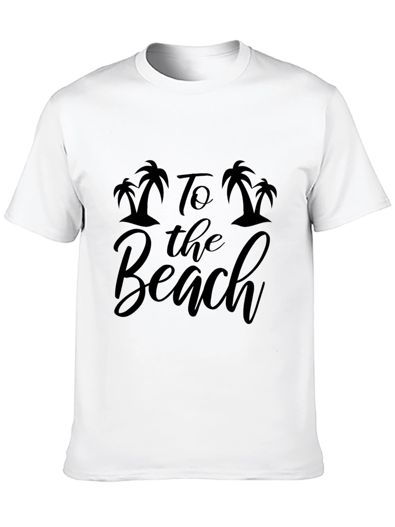 To the Beach Black Graphic Tee - Island Vibes