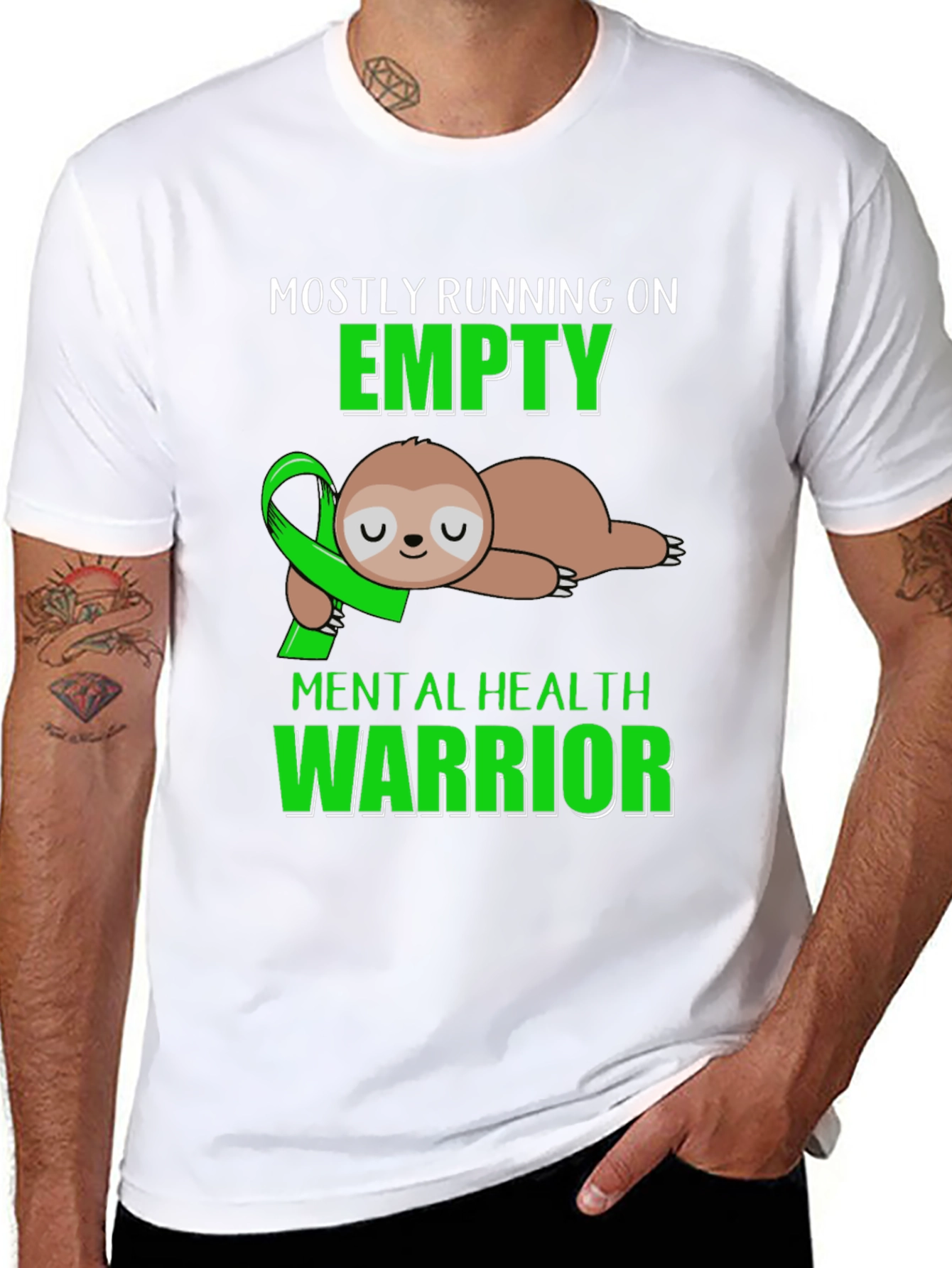 Mental Health Warrior Sloth T-Shirt