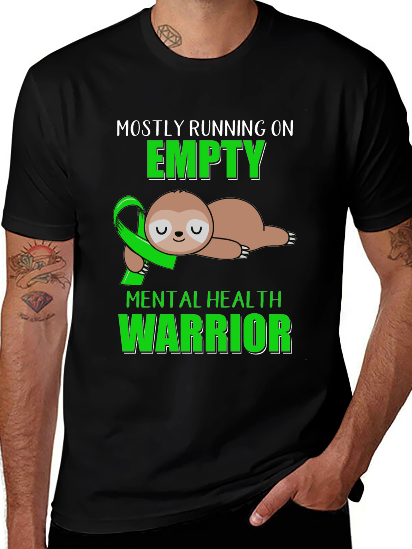 Mental Health Warrior Sloth T-Shirt