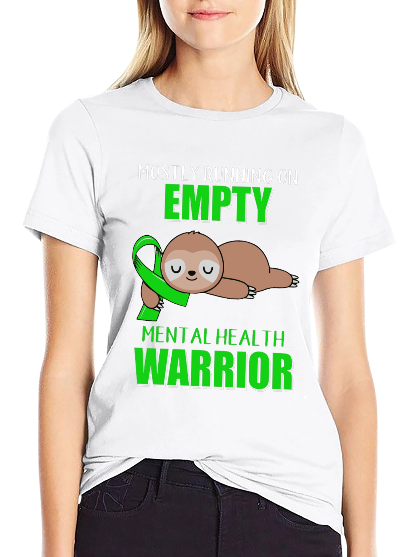 Mental Health Warrior Sloth T-Shirt