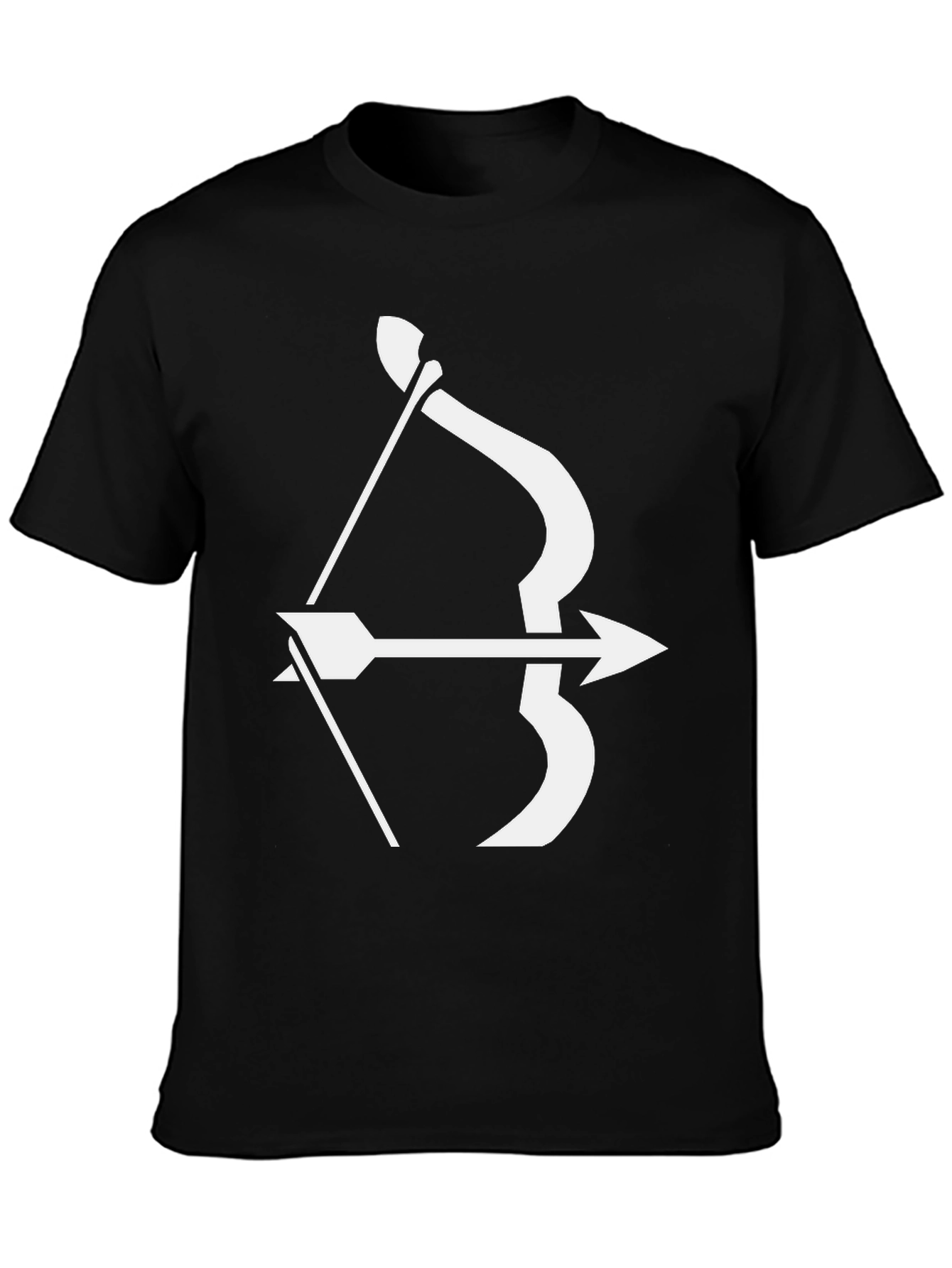 Archer Graphic Tee - Black Bow and Arrow Design