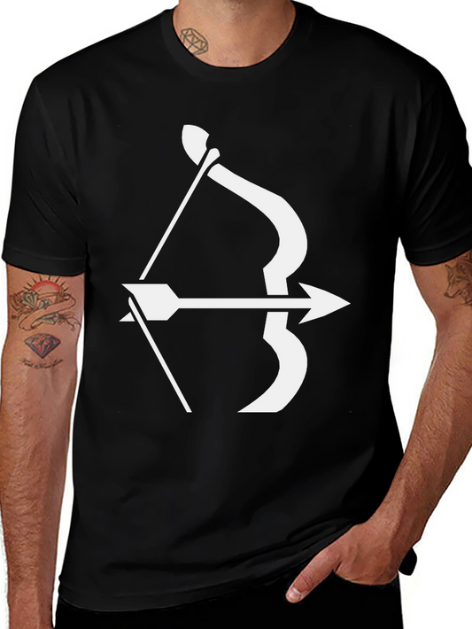 Archer Graphic Tee - Black Bow and Arrow Design