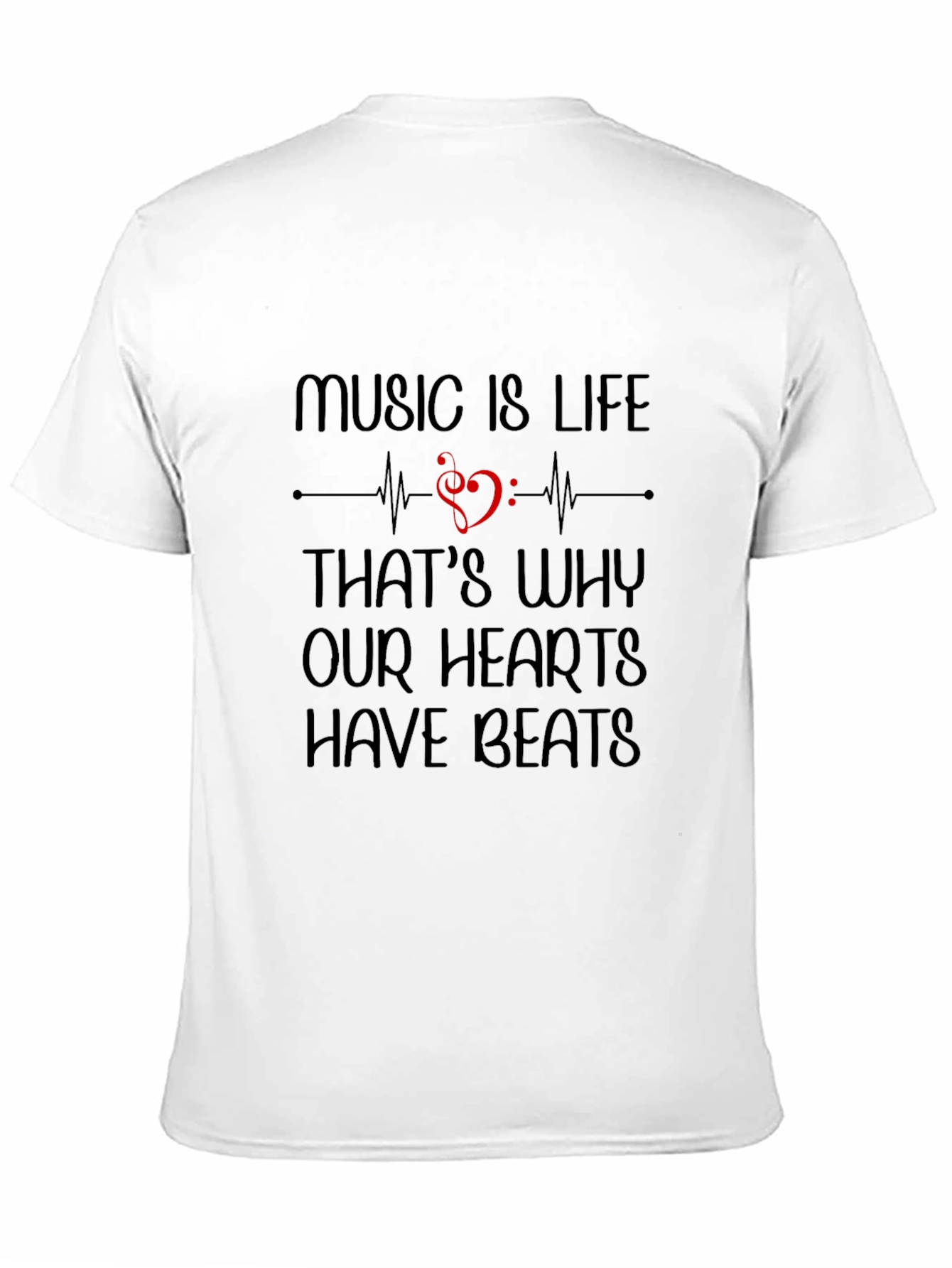 Music is Life Graphic Tee - Heartbeat Shirt