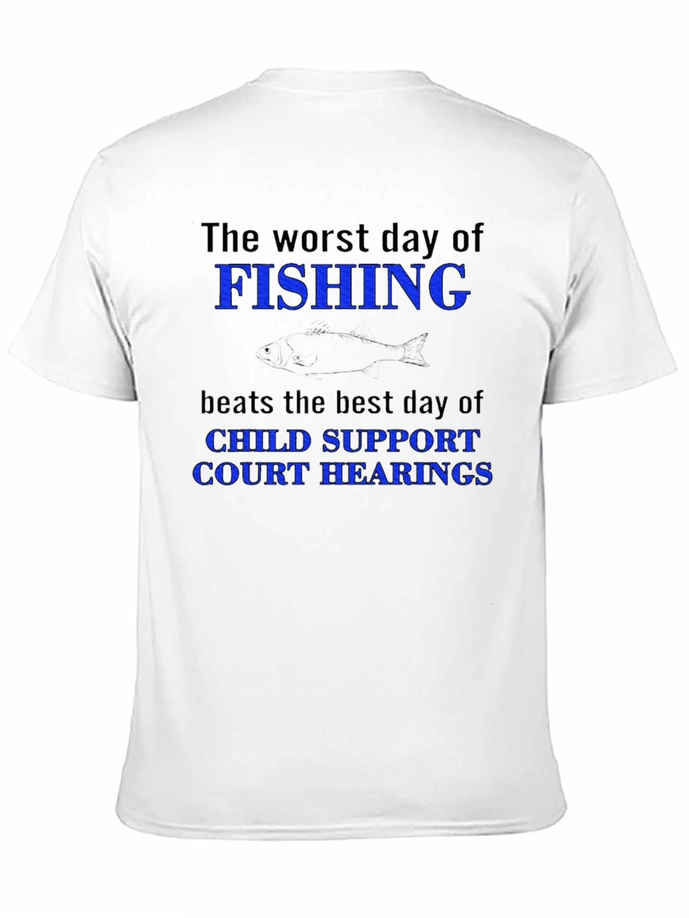 Funny Fishing vs. Court Hearings Graphic T-Shirt