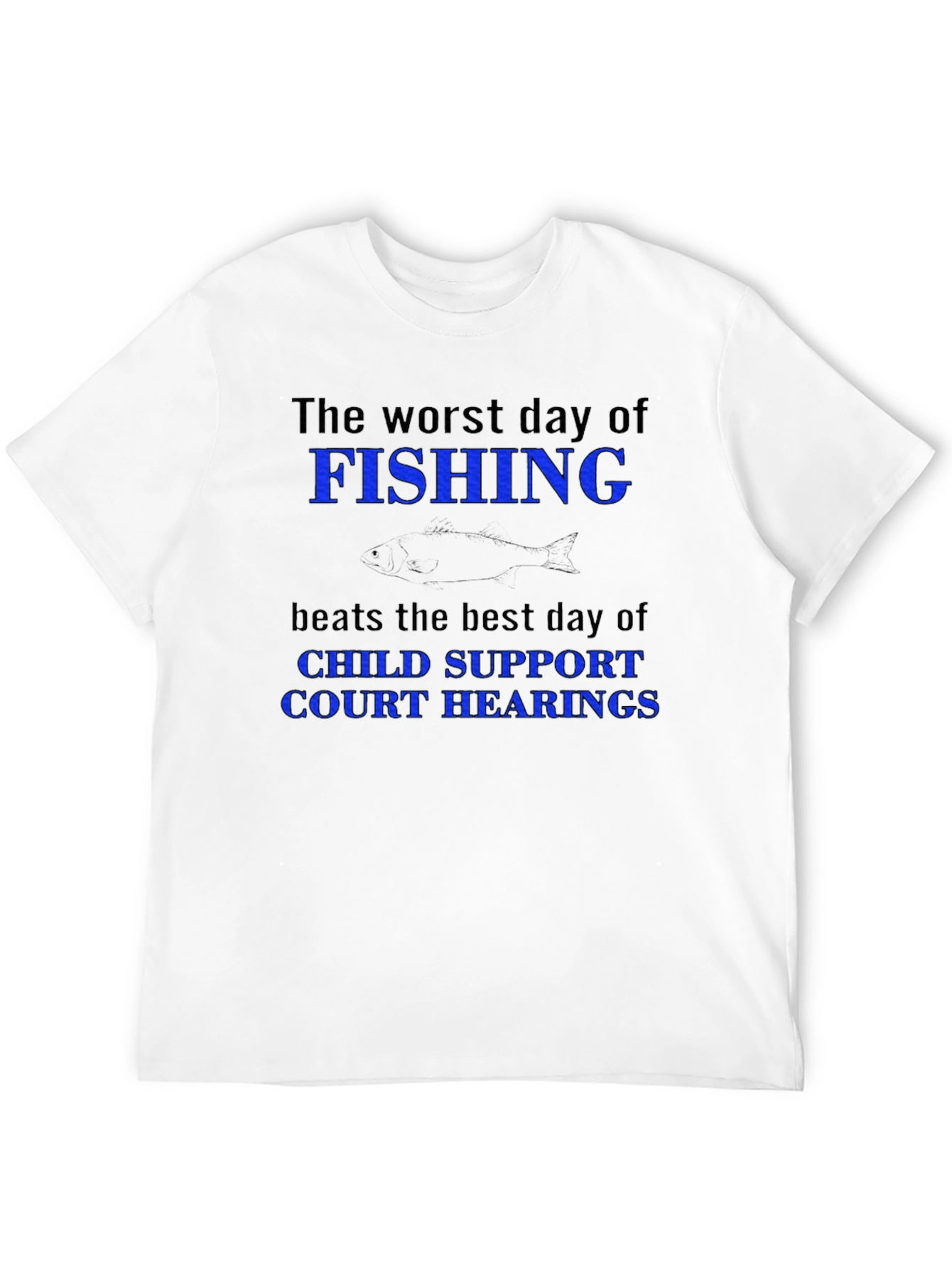 Funny Fishing vs. Court Hearings Graphic T-Shirt