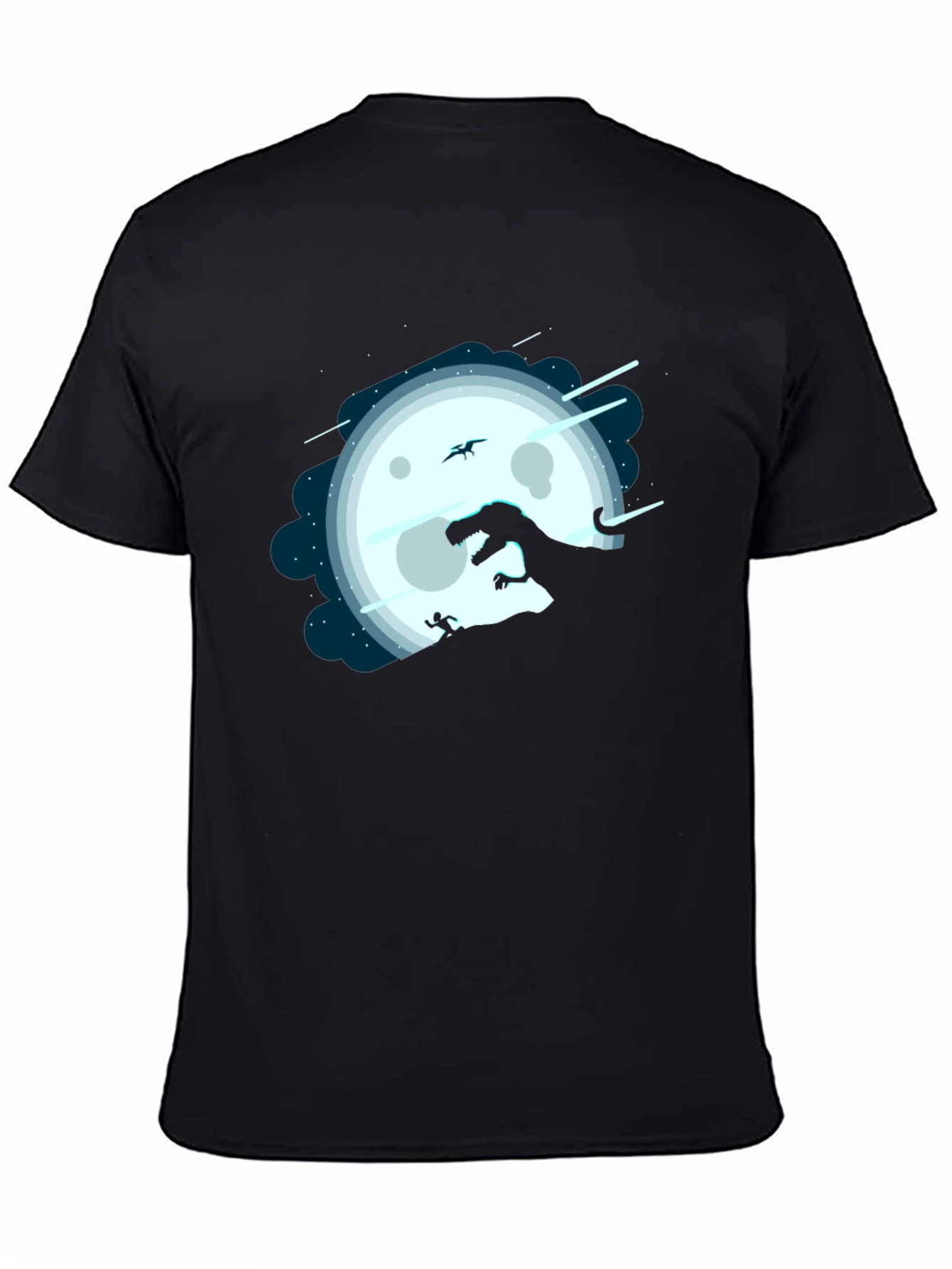 Dino Moon T-Shirt - Chase Under the Night Sky