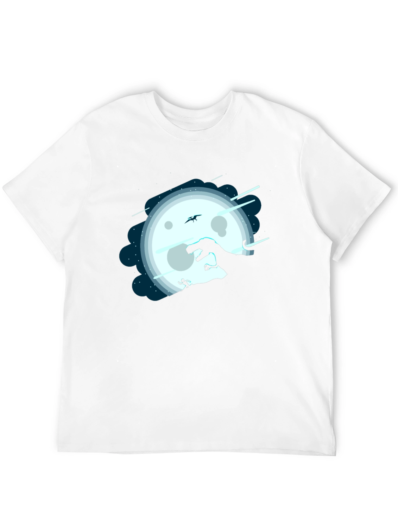 Dino Moon T-Shirt - Chase Under the Night Sky
