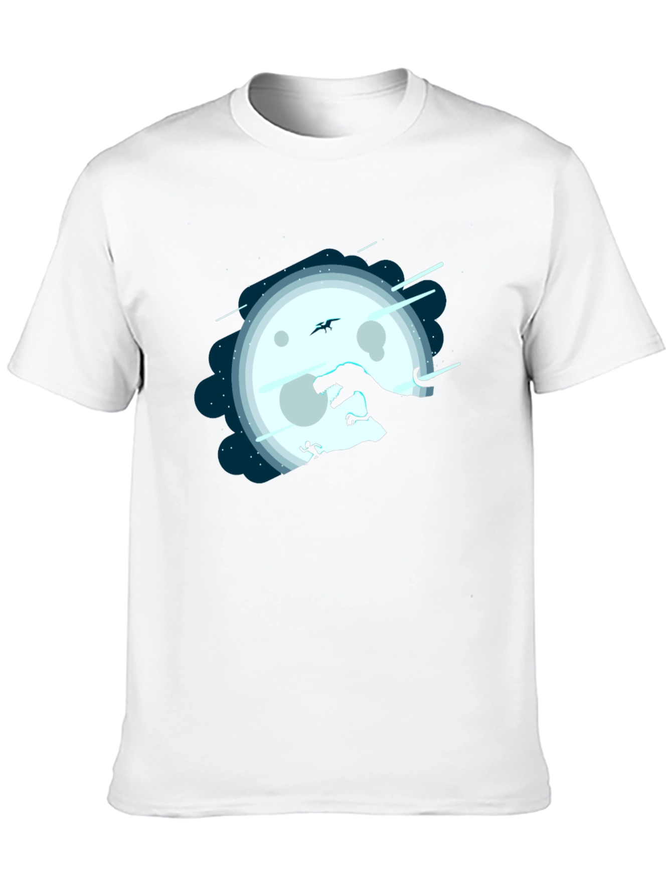 Dino Moon T-Shirt - Chase Under the Night Sky