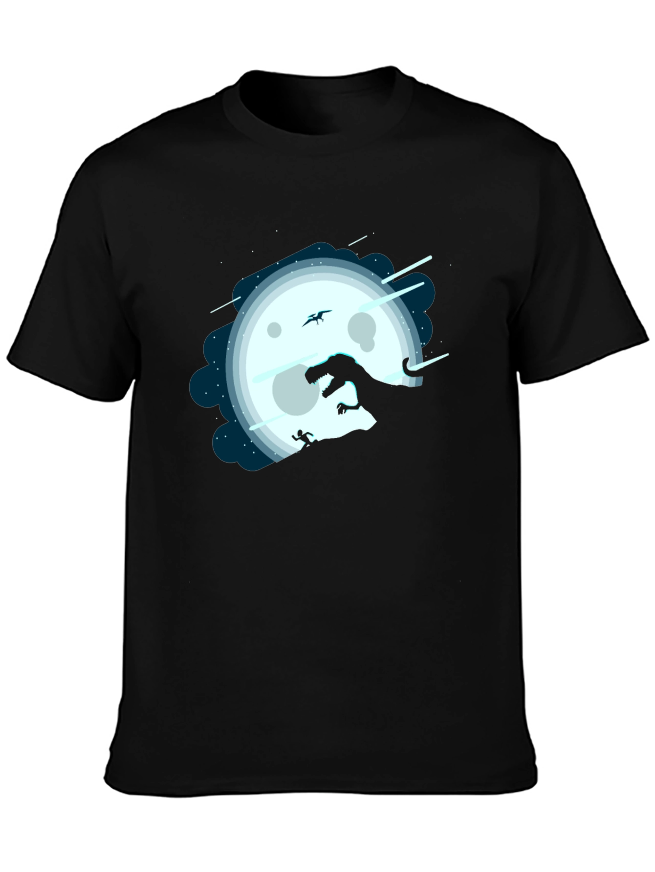 Dino Moon T-Shirt - Chase Under the Night Sky
