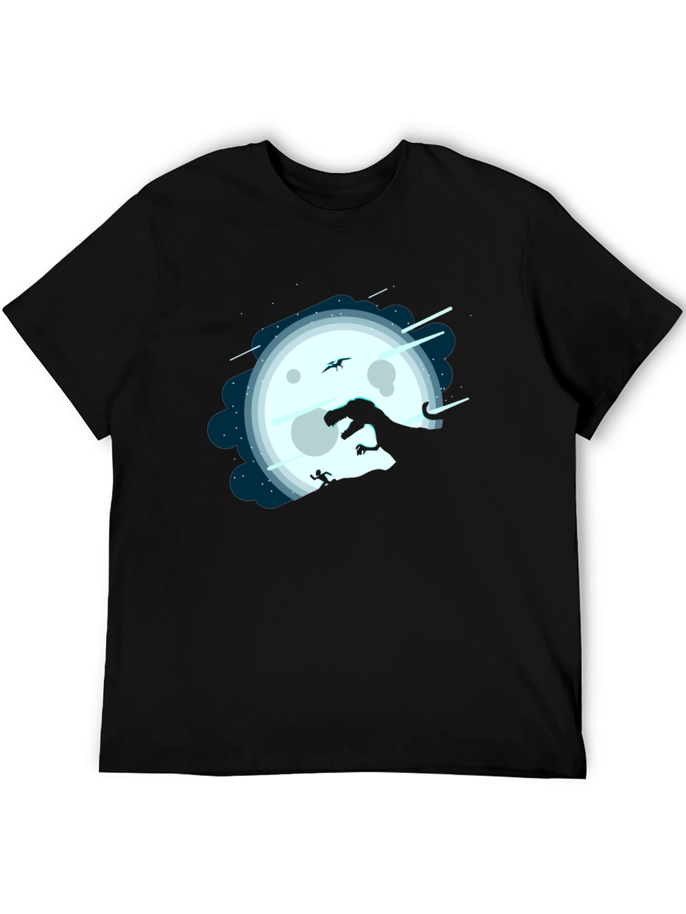 Dino Moon T-Shirt - Chase Under the Night Sky