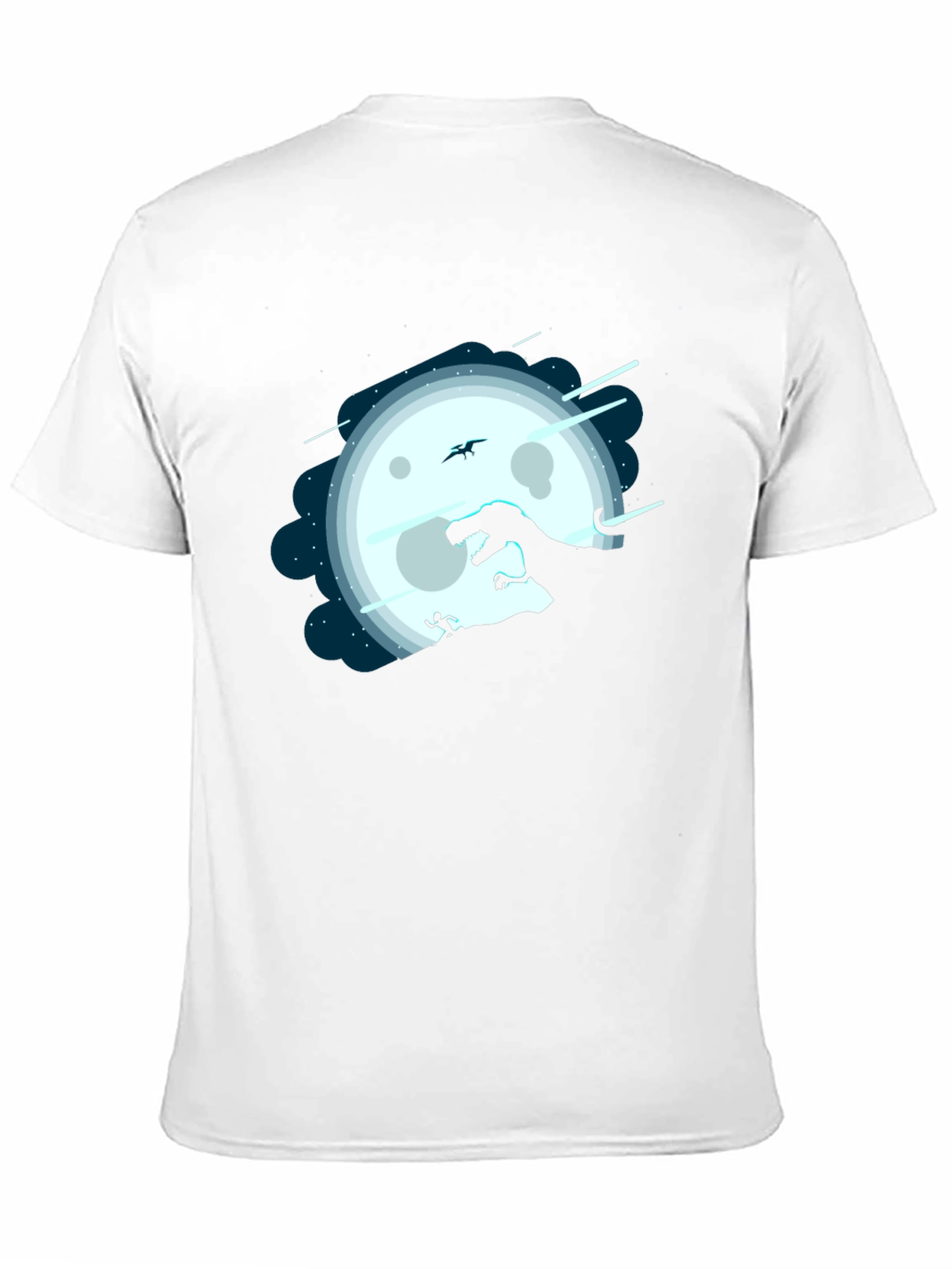 Dino Moon T-Shirt - Chase Under the Night Sky