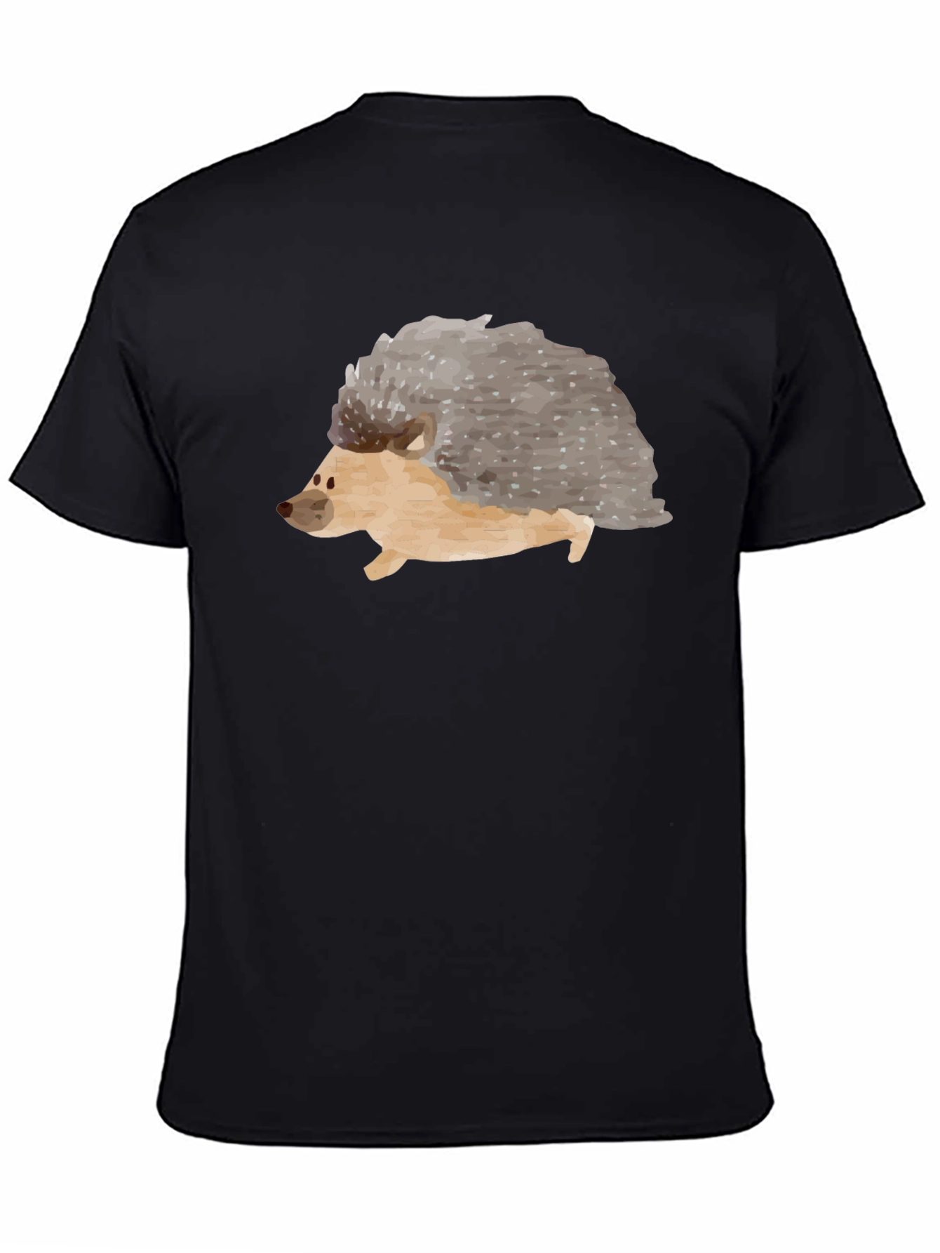 Mens Hedgehog Graphic Tee - Black