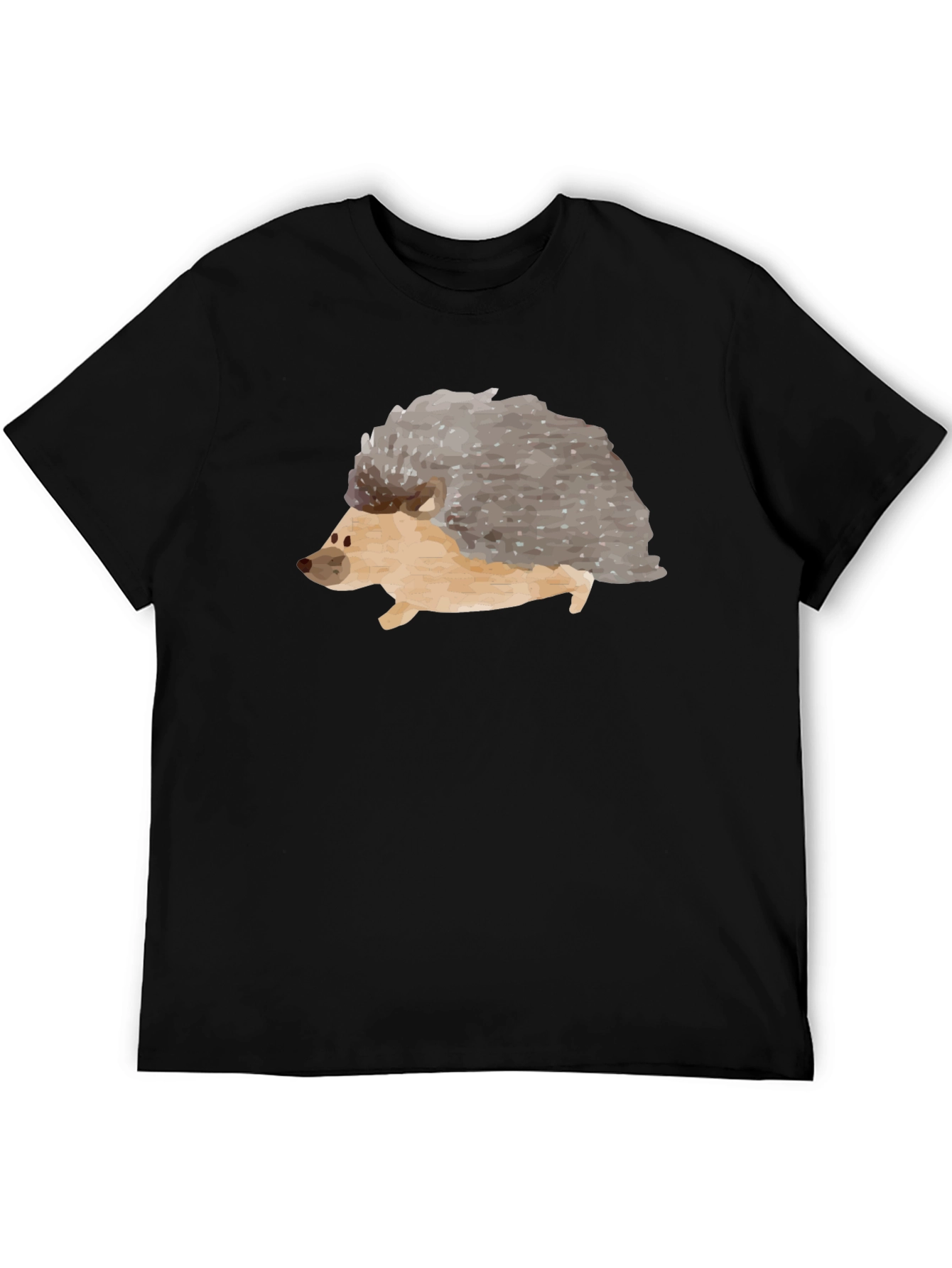 Mens Hedgehog Graphic Tee - Black