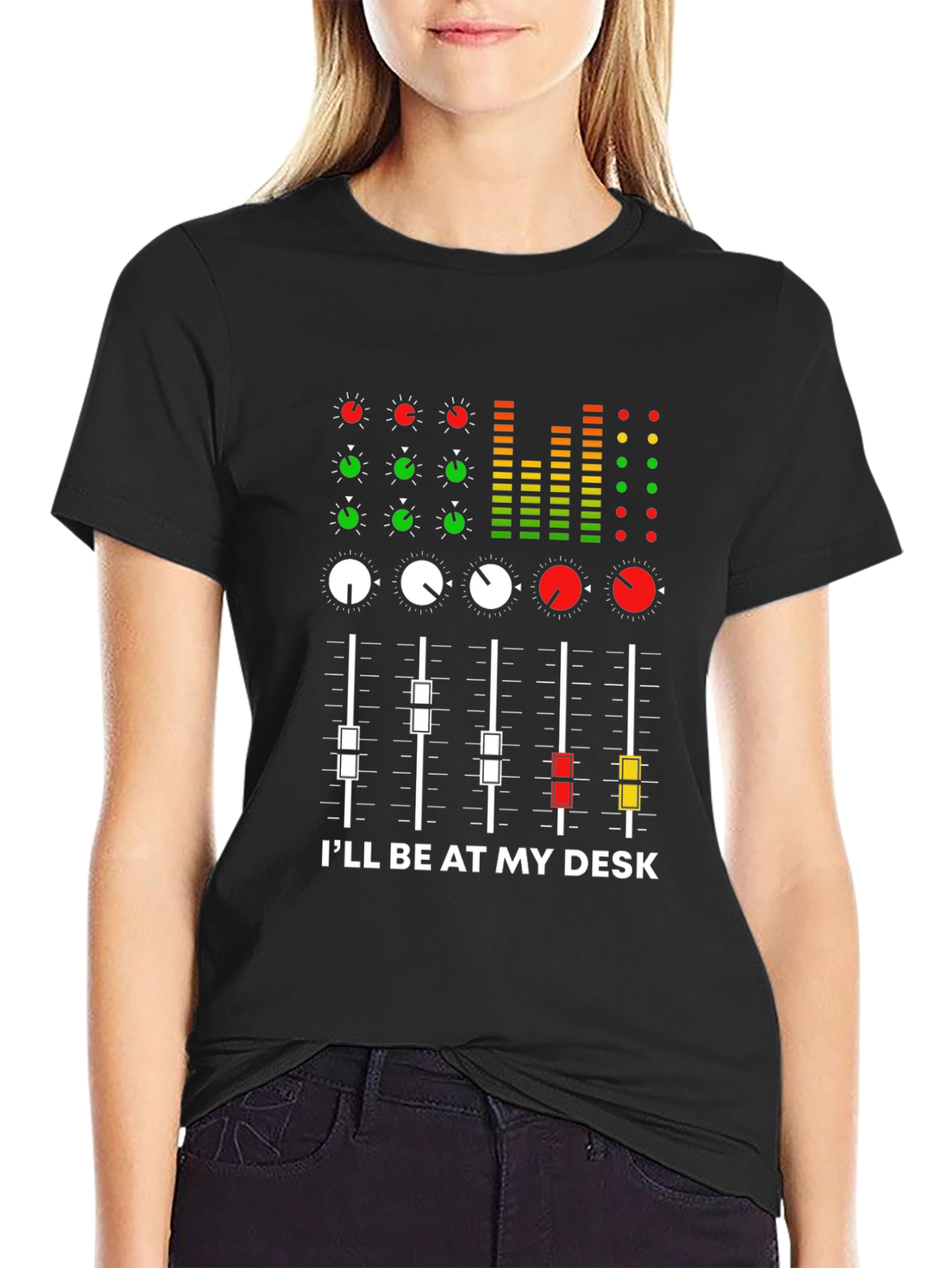 Audio Mixer T-Shirt - Ill Be At My Desk