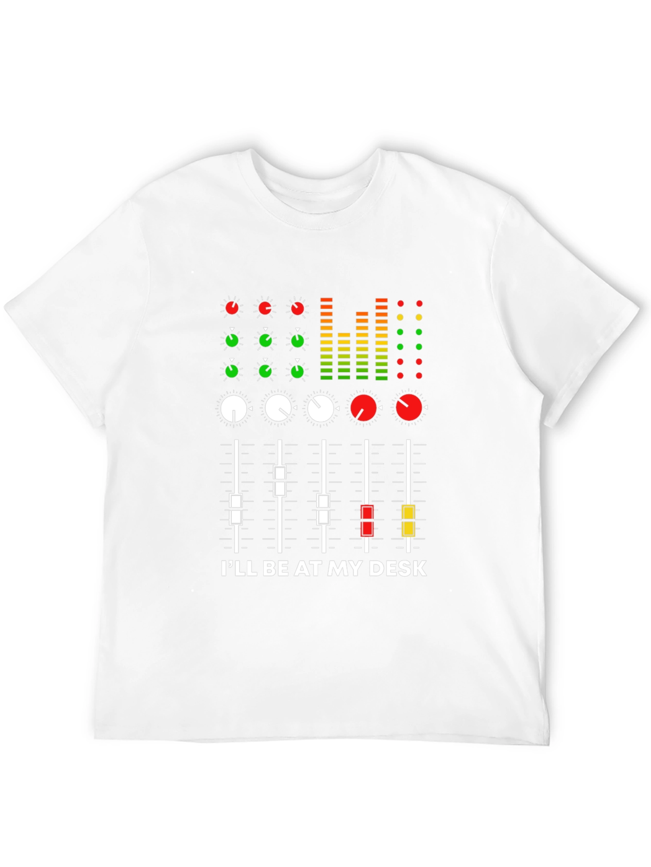 Audio Mixer T-Shirt - Ill Be At My Desk
