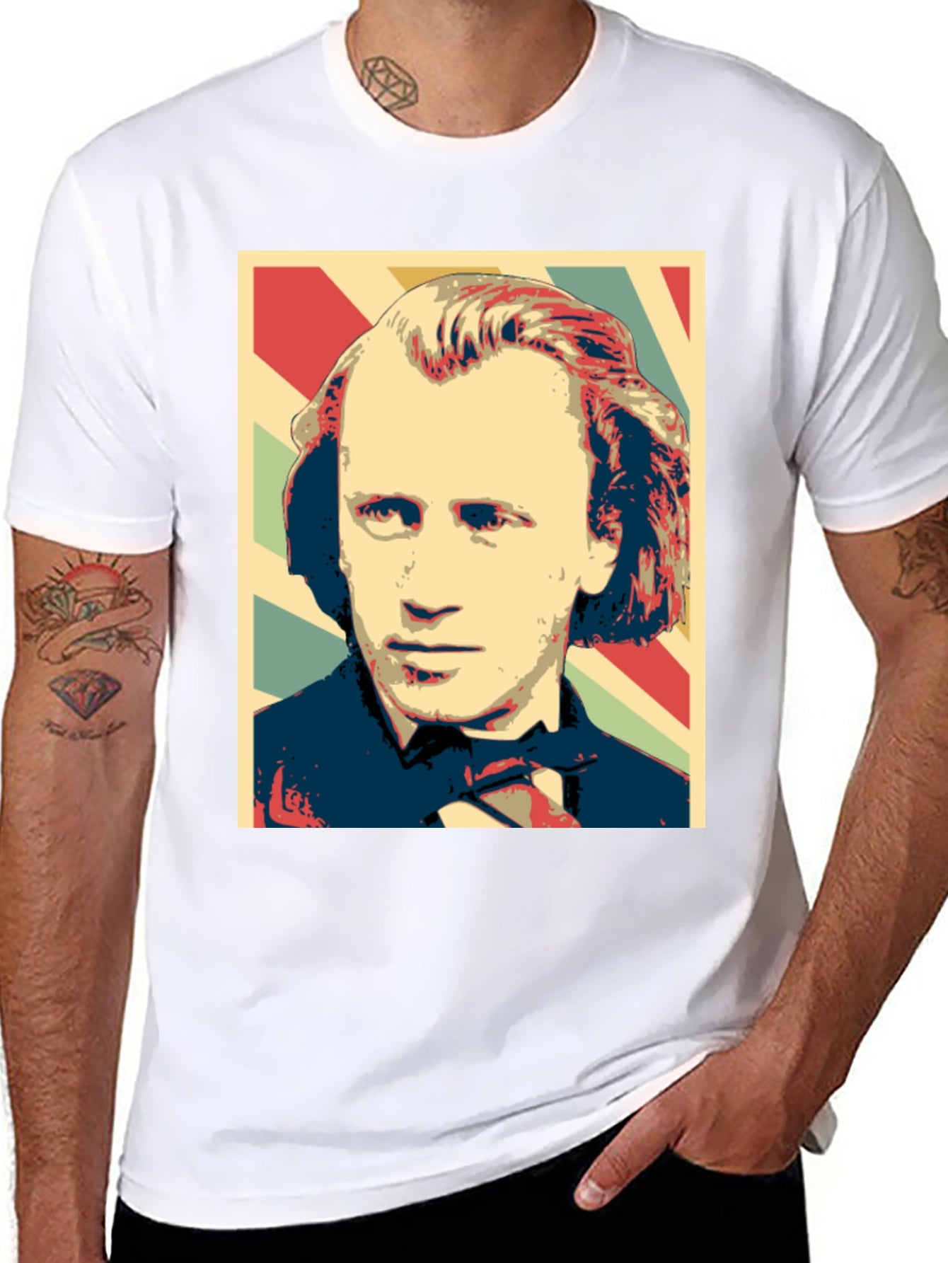 Johannes Brahms Graphic Tee - Classic Composer Portrait