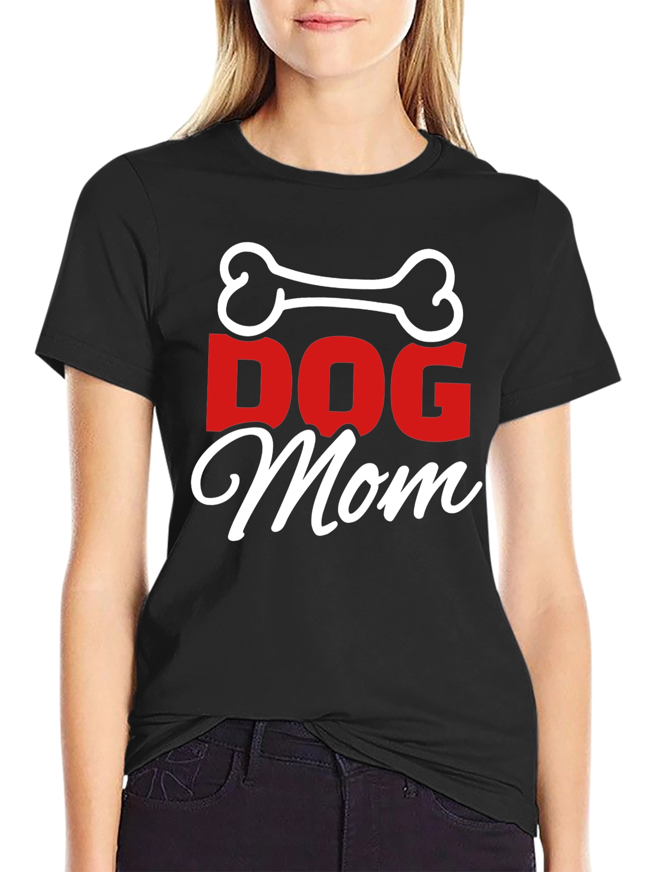 Dog Mom T-Shirt - Bone Graphic Tee