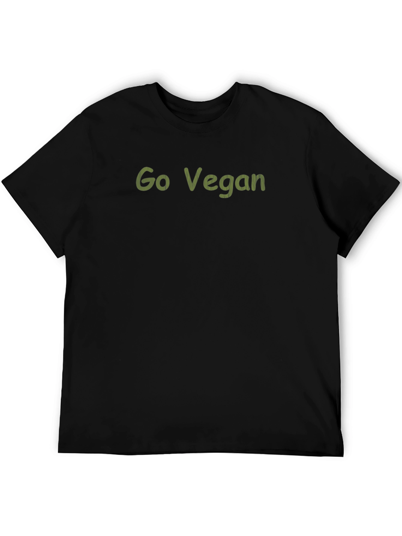 Go Vegan Black Graphic T-Shirt