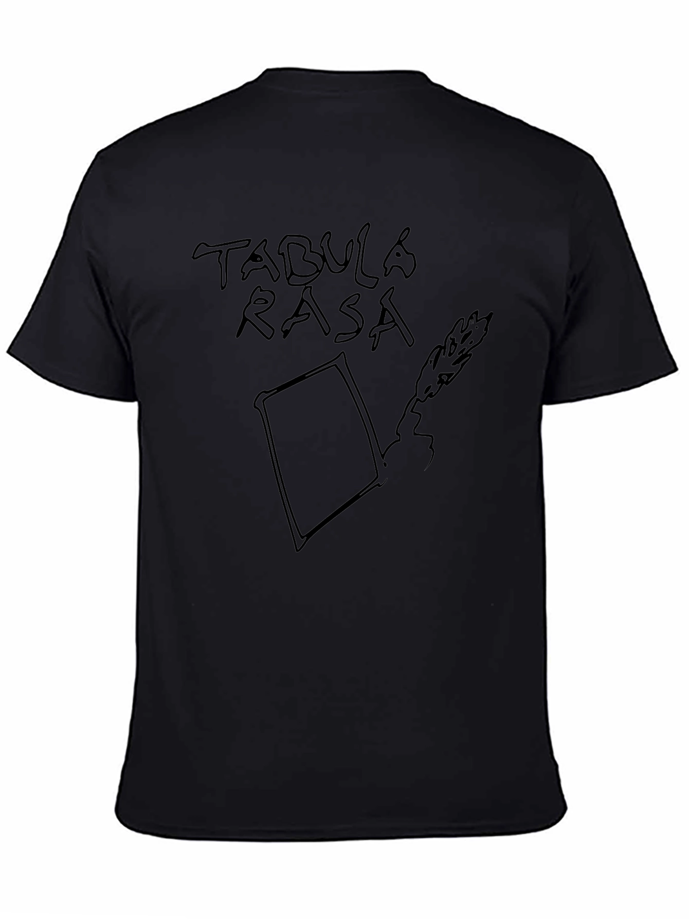 Tabula Rasa Black Graphic Tee - Conceptual Design