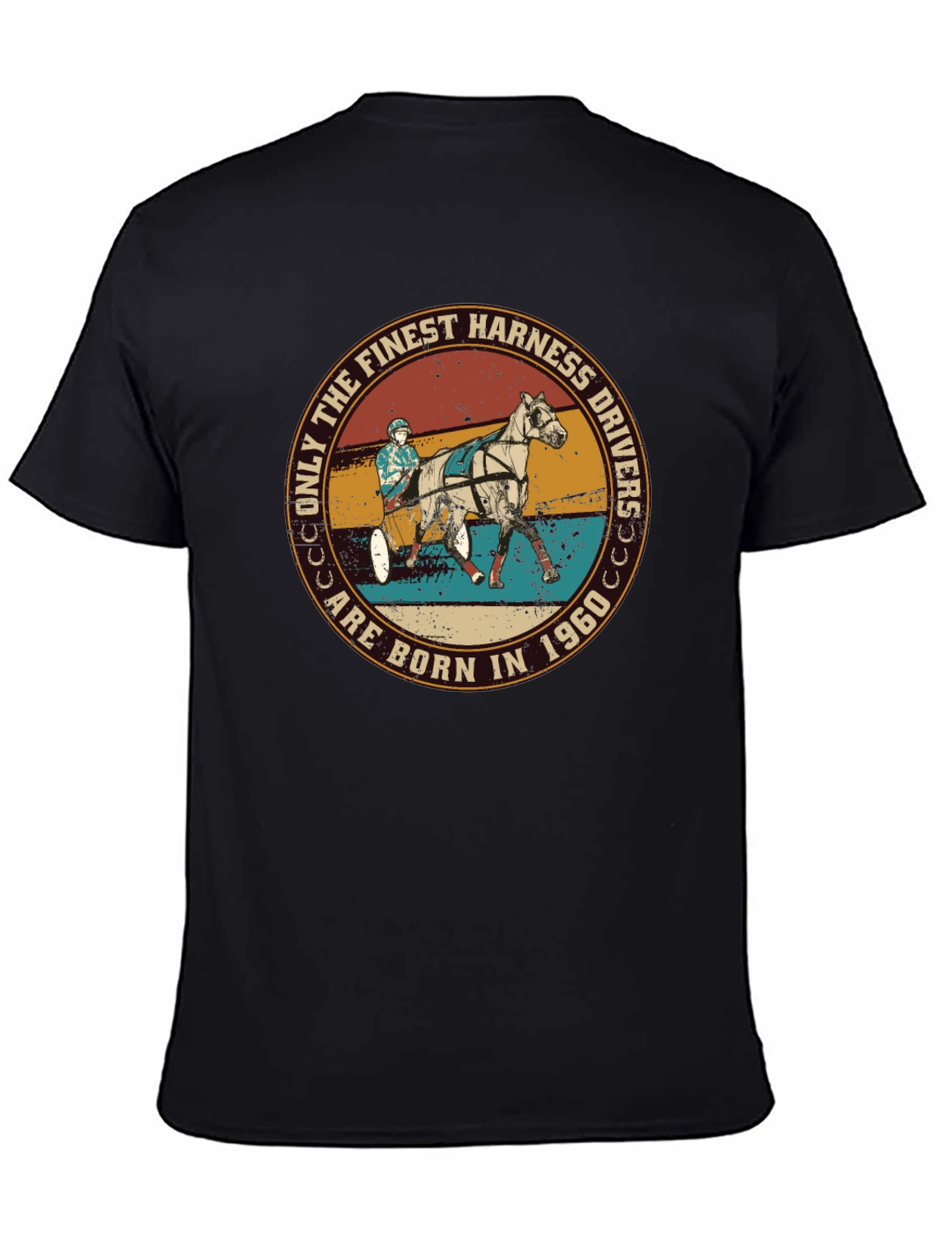 Finest Harness Drivers Born in 1960 Black T-Shirt