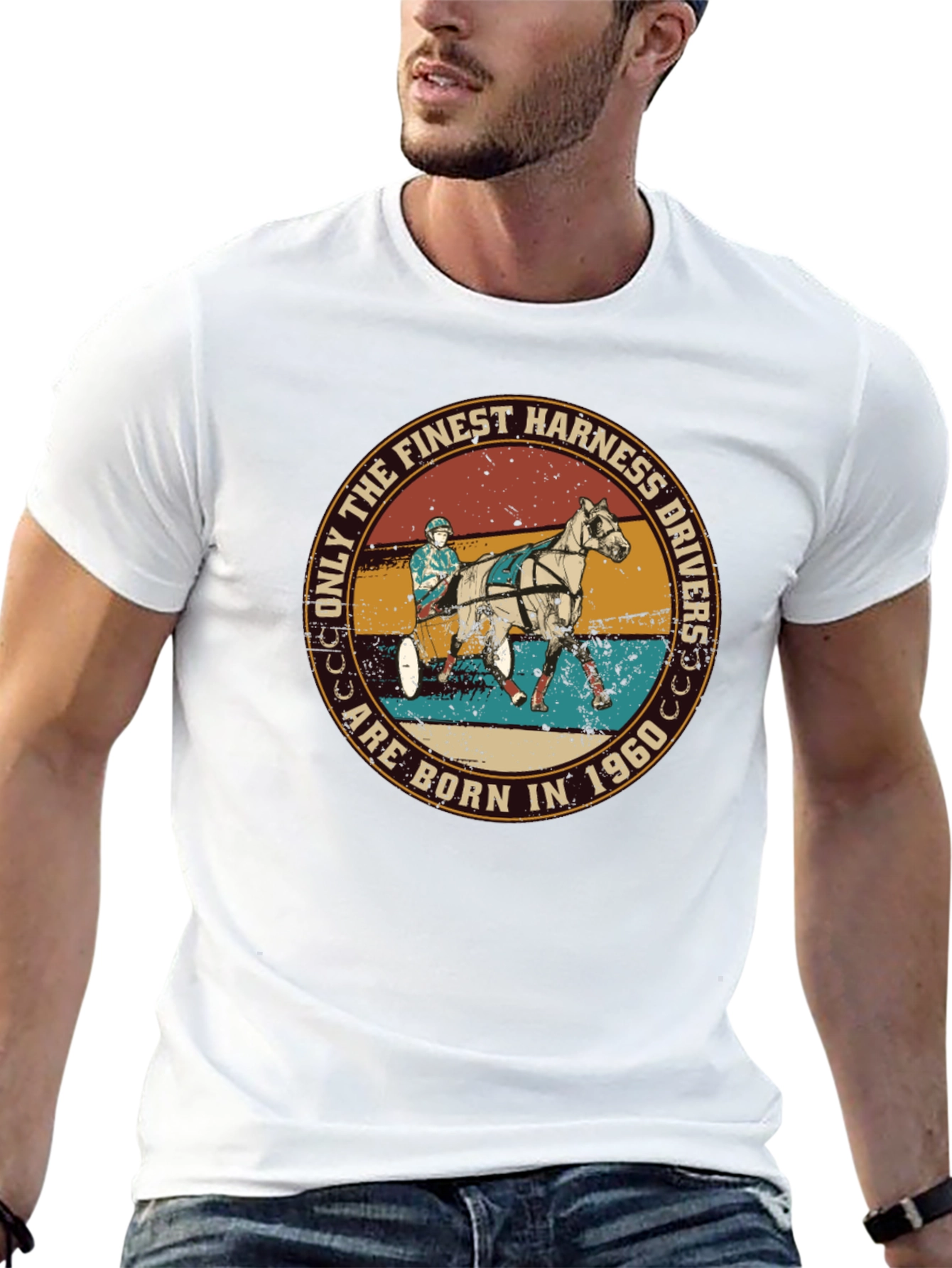 Finest Harness Drivers Born in 1960 Black T-Shirt