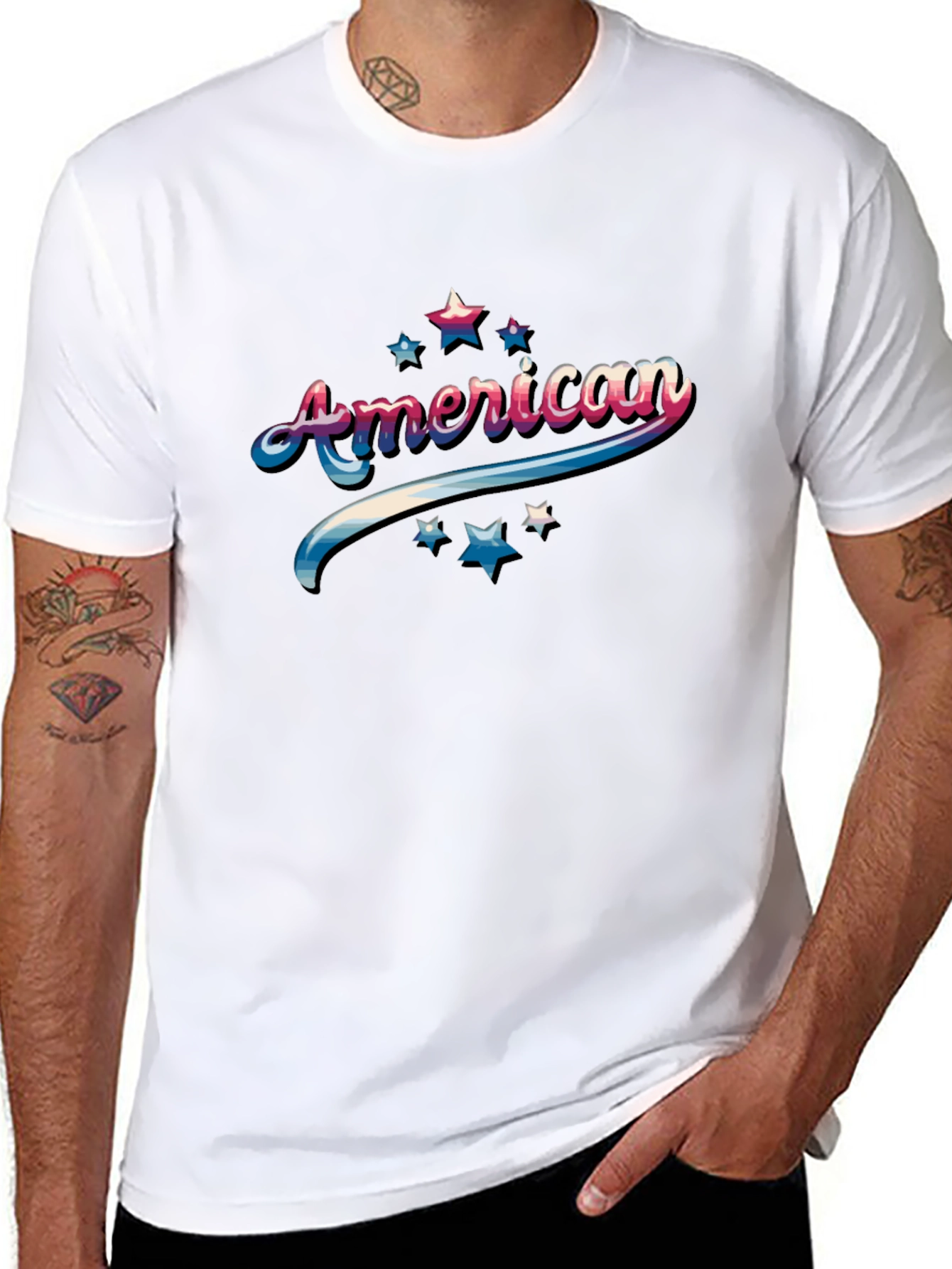 American Pride Graphic Tee - Patriotic Design