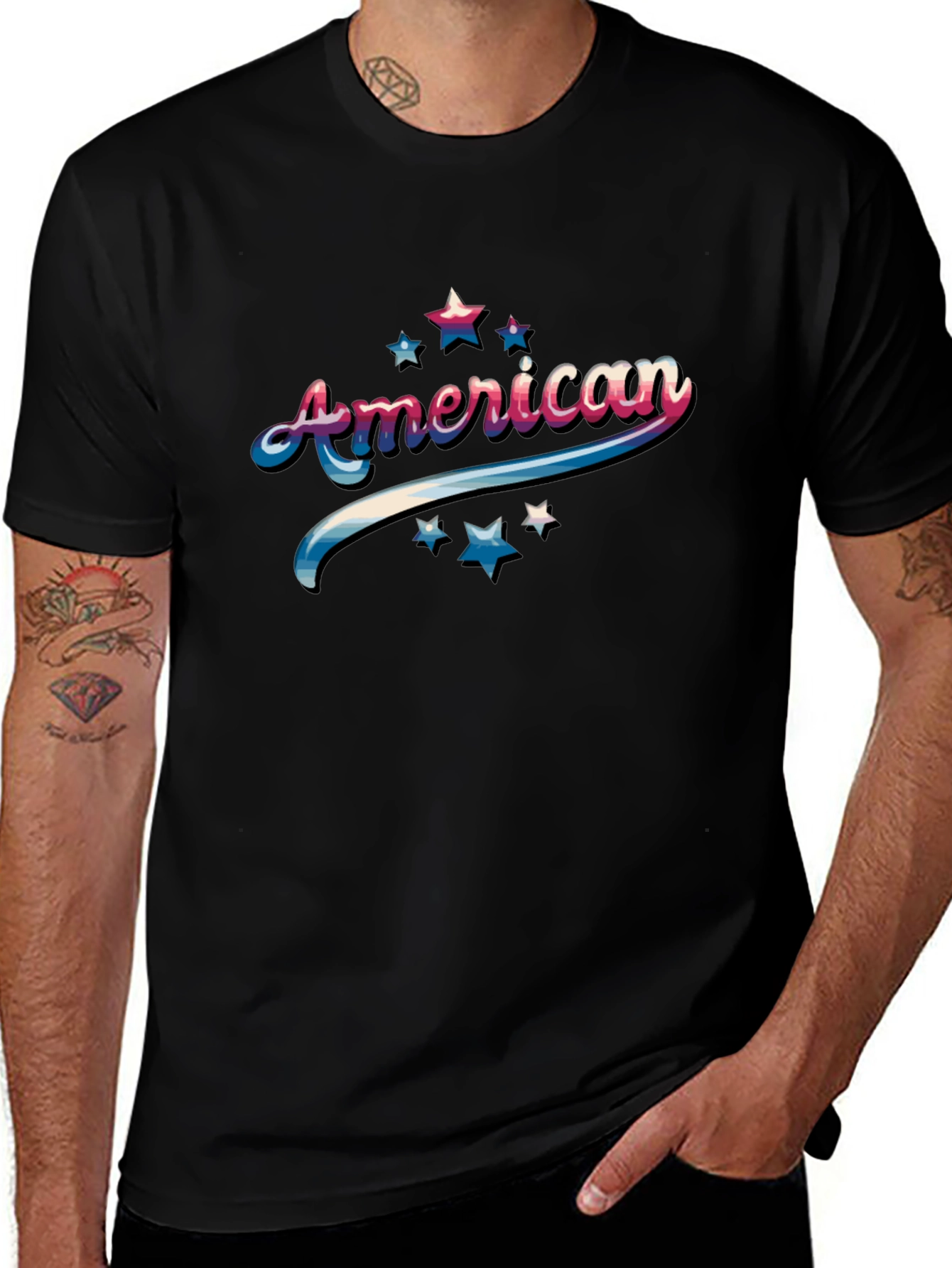 American Pride Graphic Tee - Patriotic Design