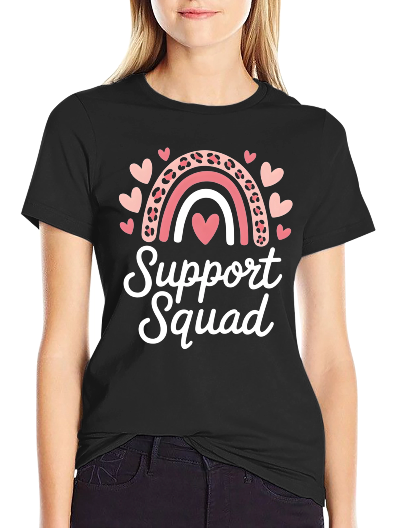 Support Squad Rainbow Graphic Tee
