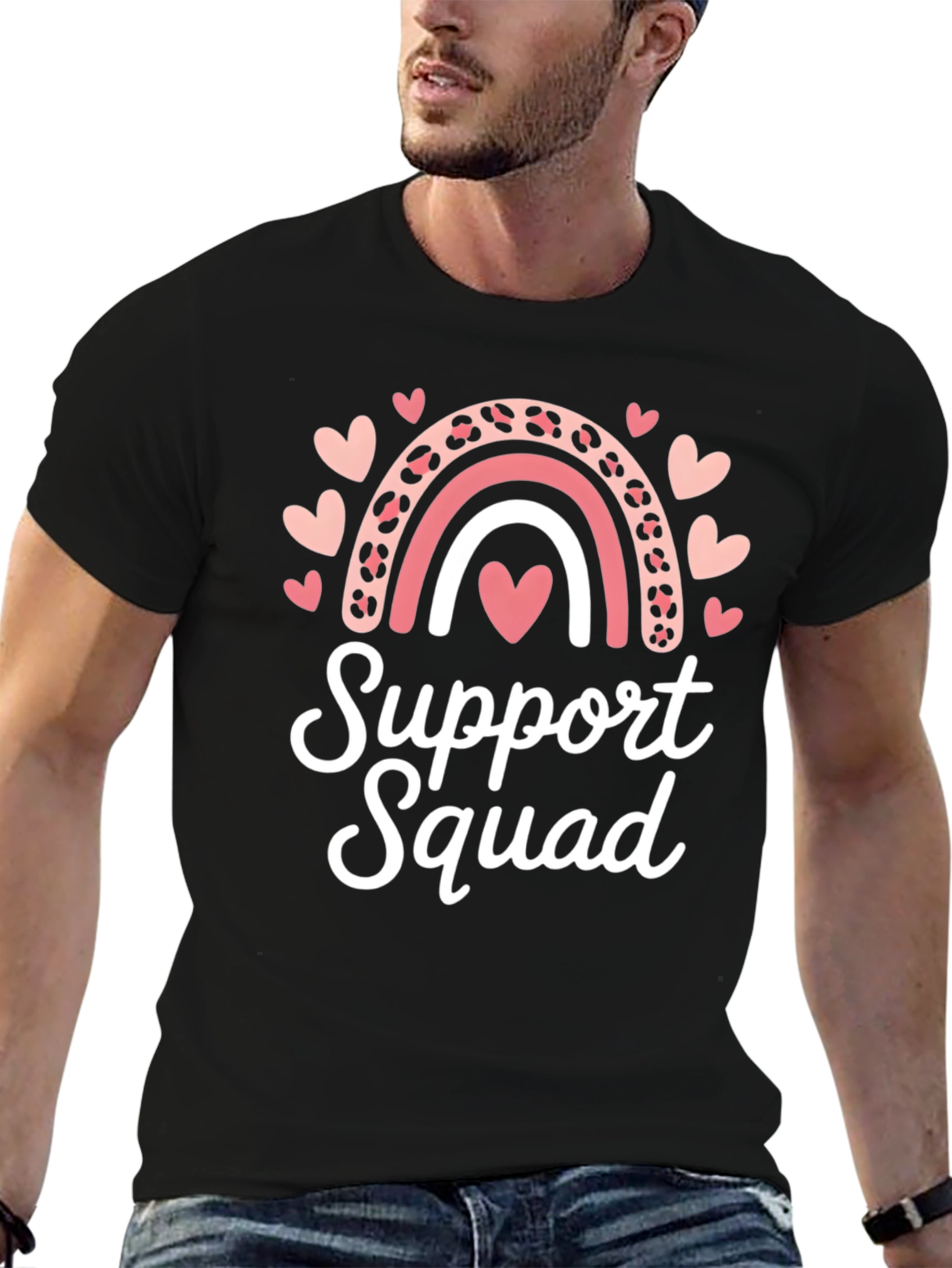 Support Squad Rainbow Graphic Tee