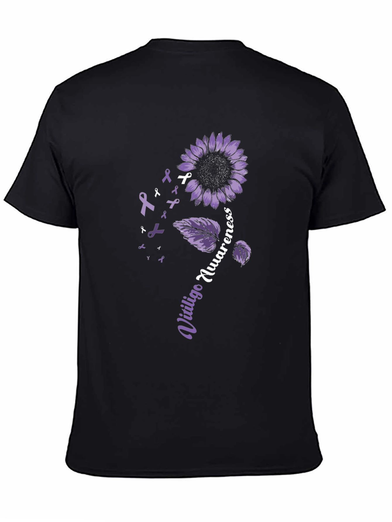 Vitiligo Awareness Sunflower Graphic T-Shirt