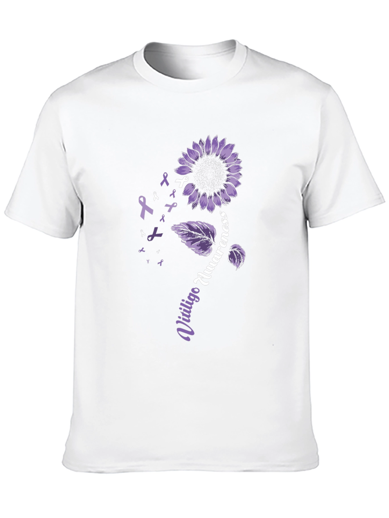 Vitiligo Awareness Sunflower Graphic T-Shirt