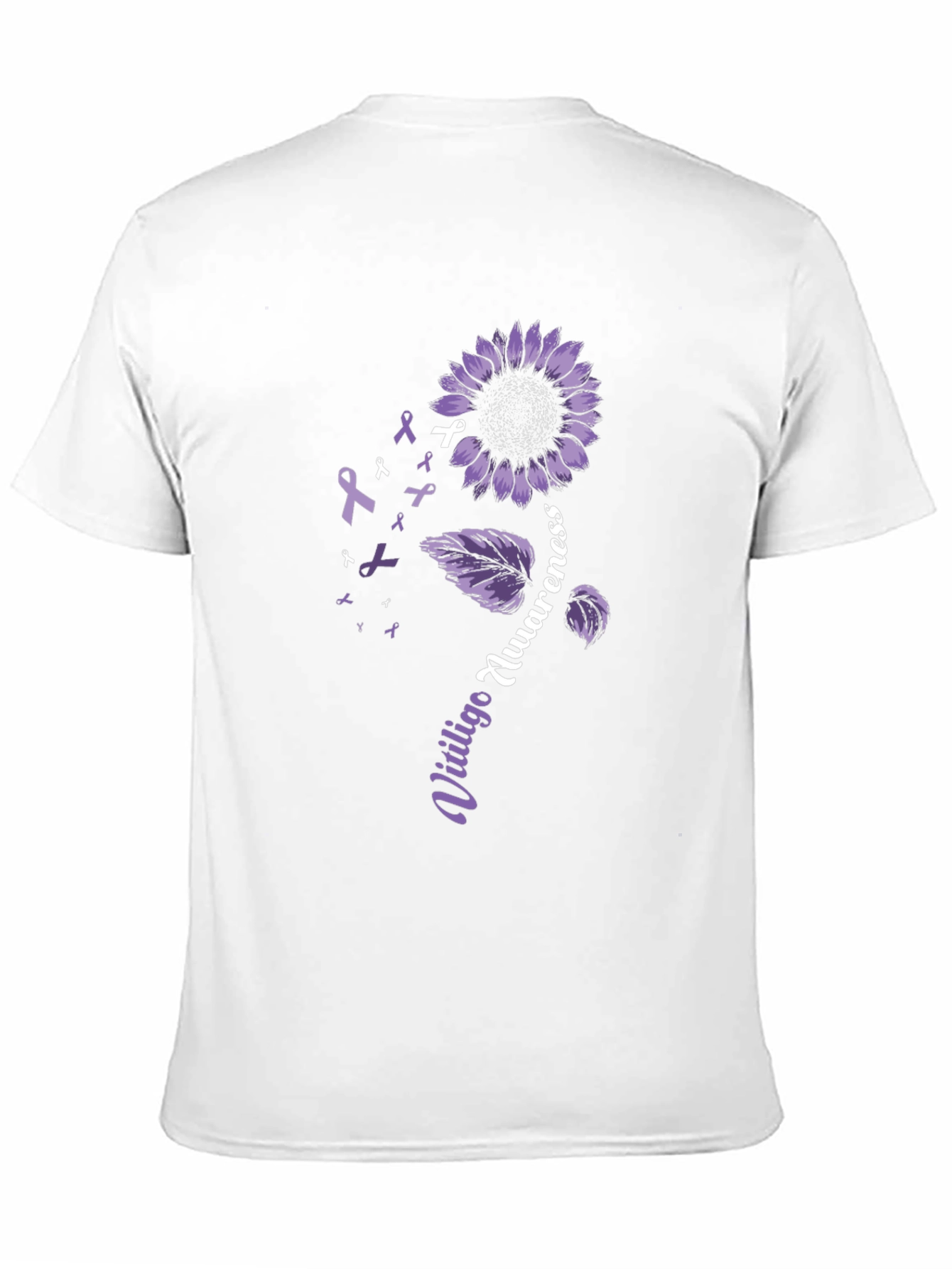Vitiligo Awareness Sunflower Graphic T-Shirt
