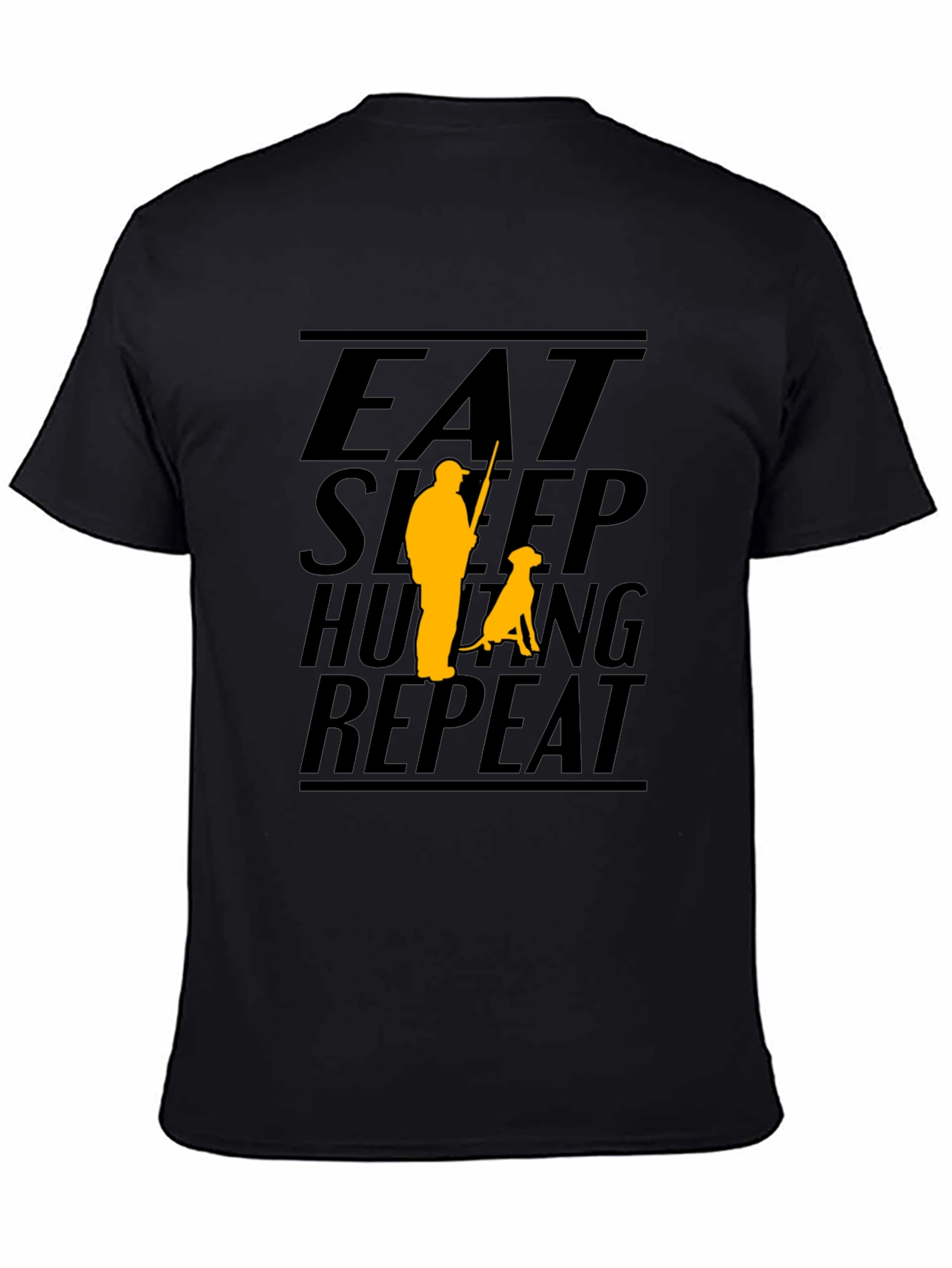 Eat Sleep Hunting Repeat Black T-Shirt