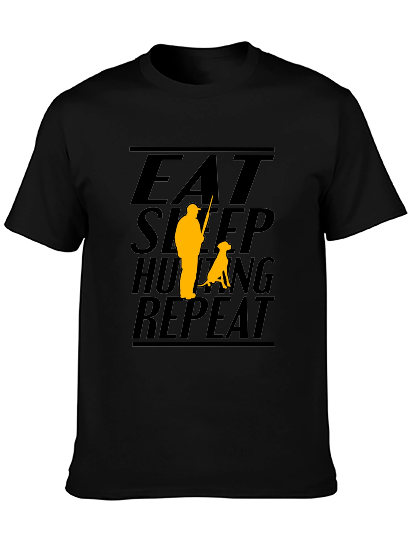 Eat Sleep Hunting Repeat Black T-Shirt