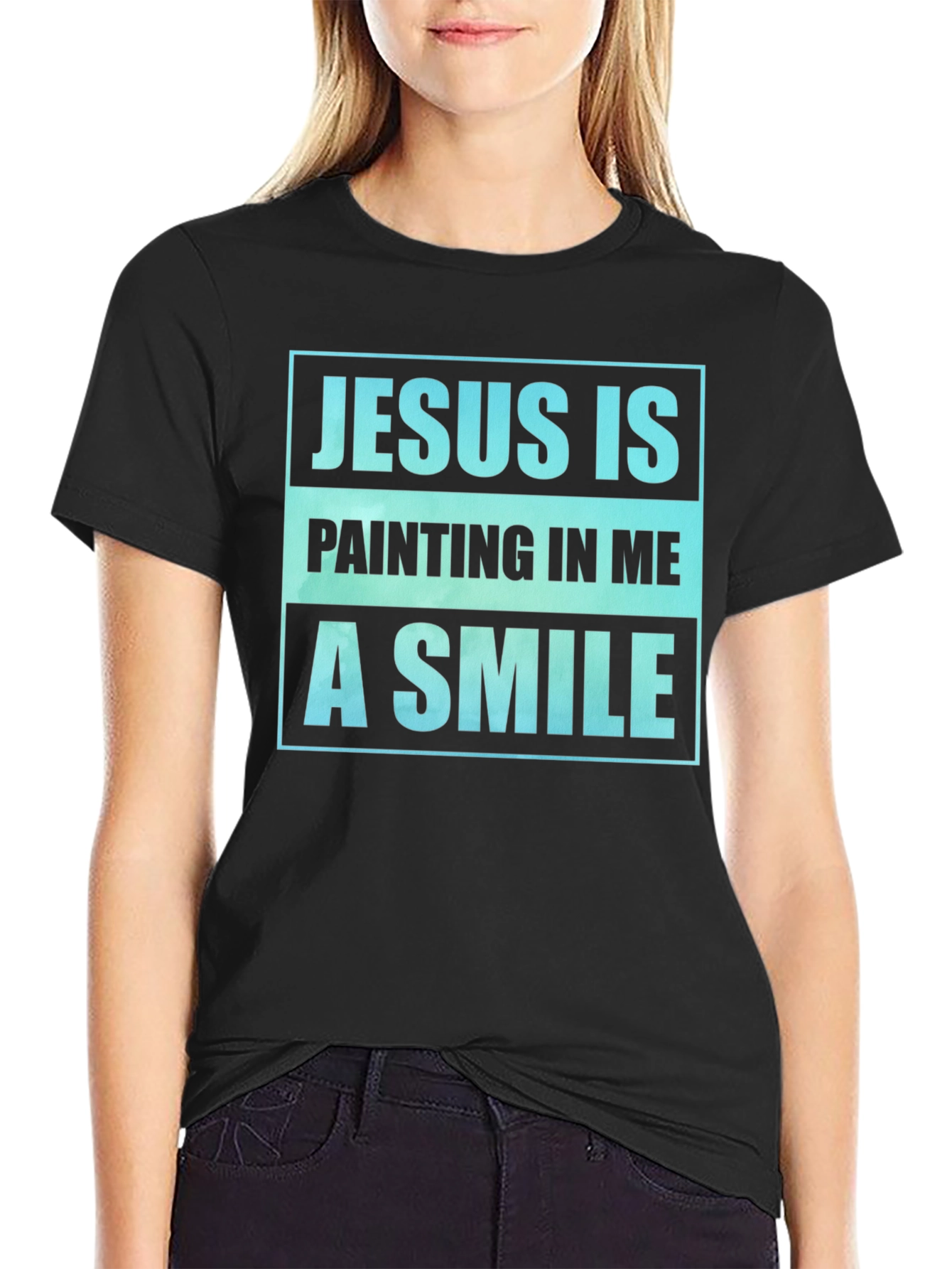 Jesus is Painting in Me a Smile Graphic T-Shirt