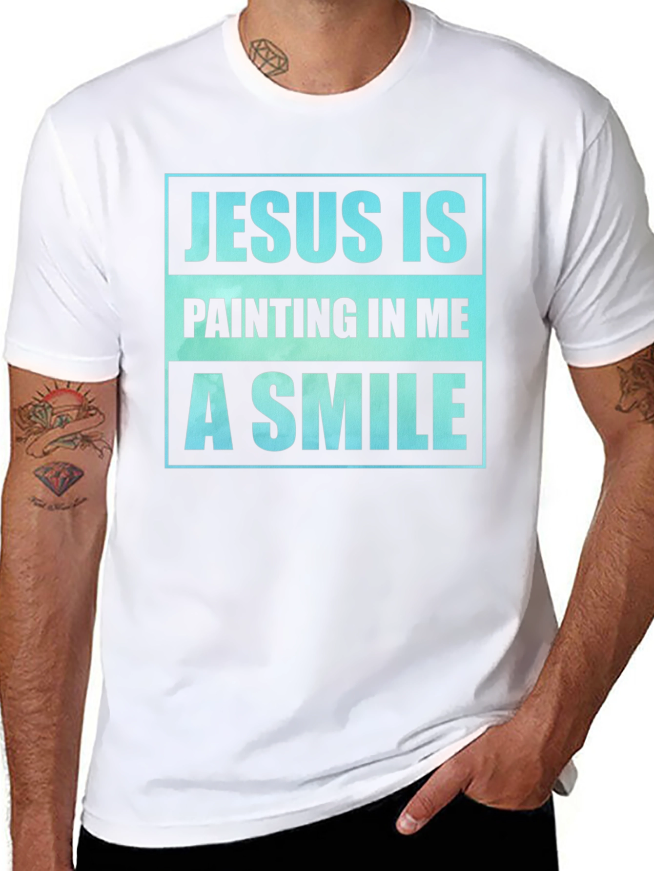 Jesus is Painting in Me a Smile Graphic T-Shirt
