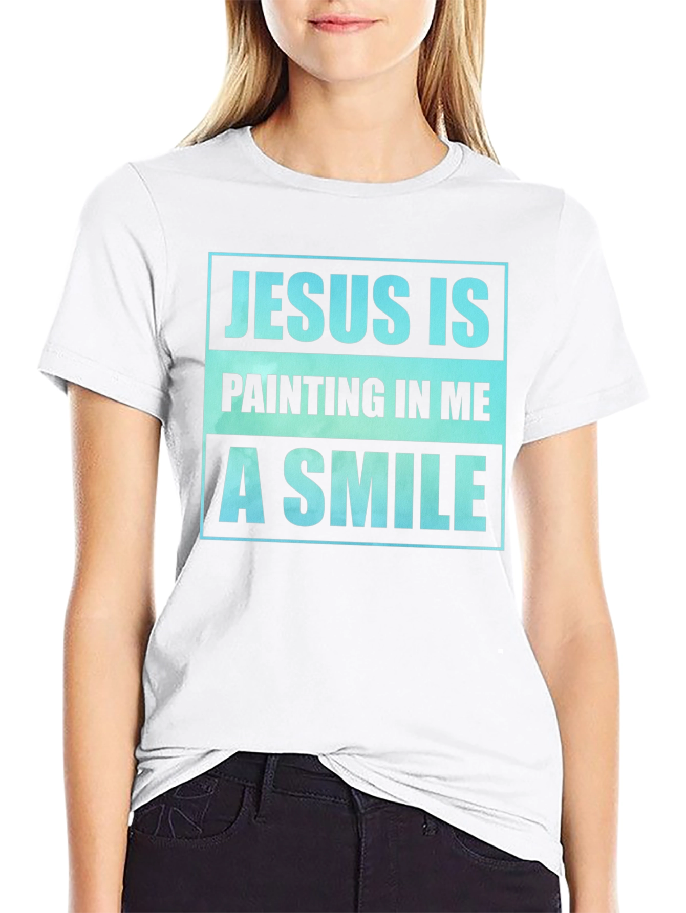 Jesus is Painting in Me a Smile Graphic T-Shirt