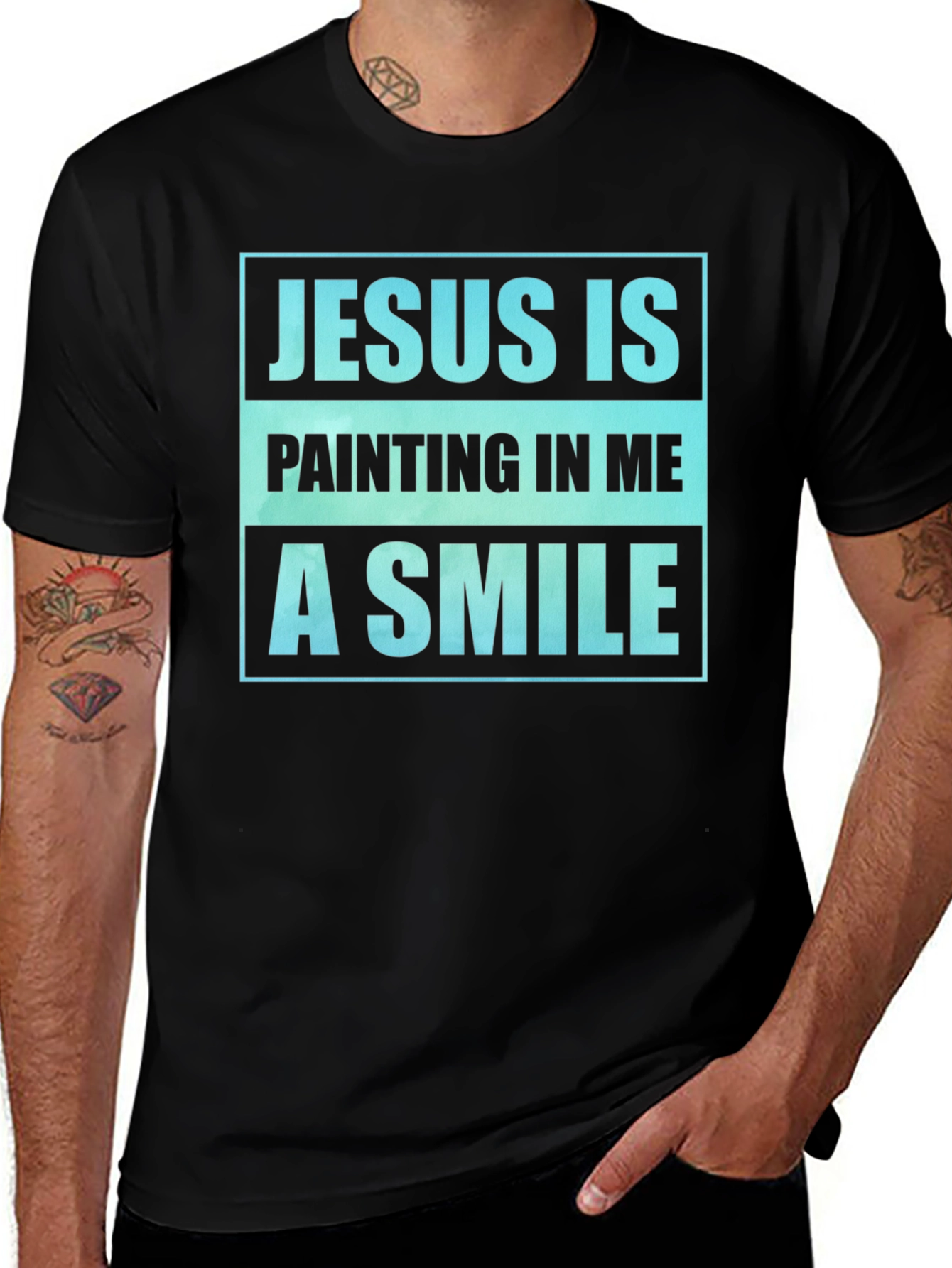 Jesus is Painting in Me a Smile Graphic T-Shirt
