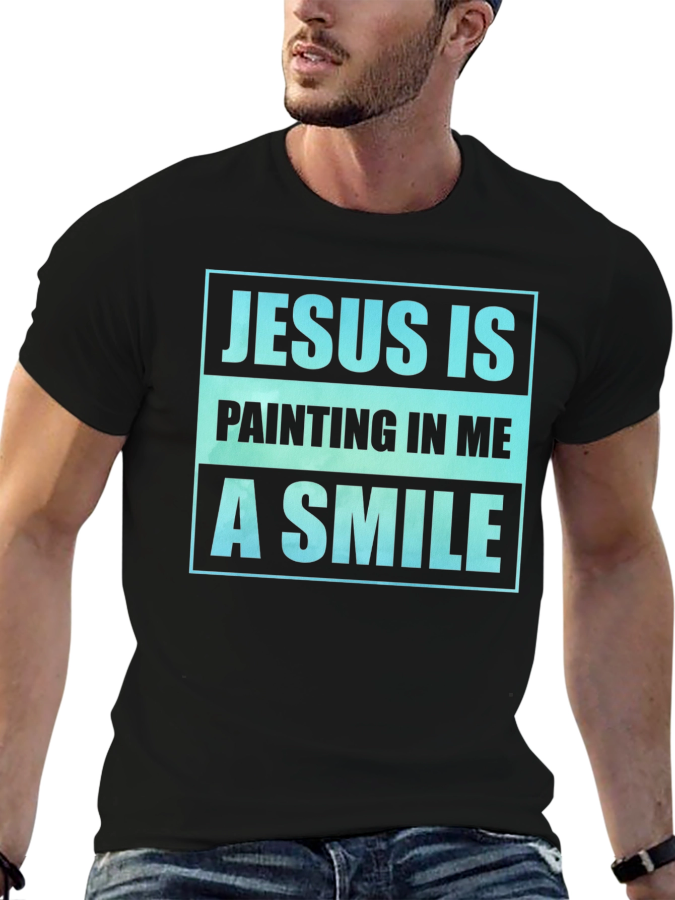 Jesus is Painting in Me a Smile Graphic T-Shirt