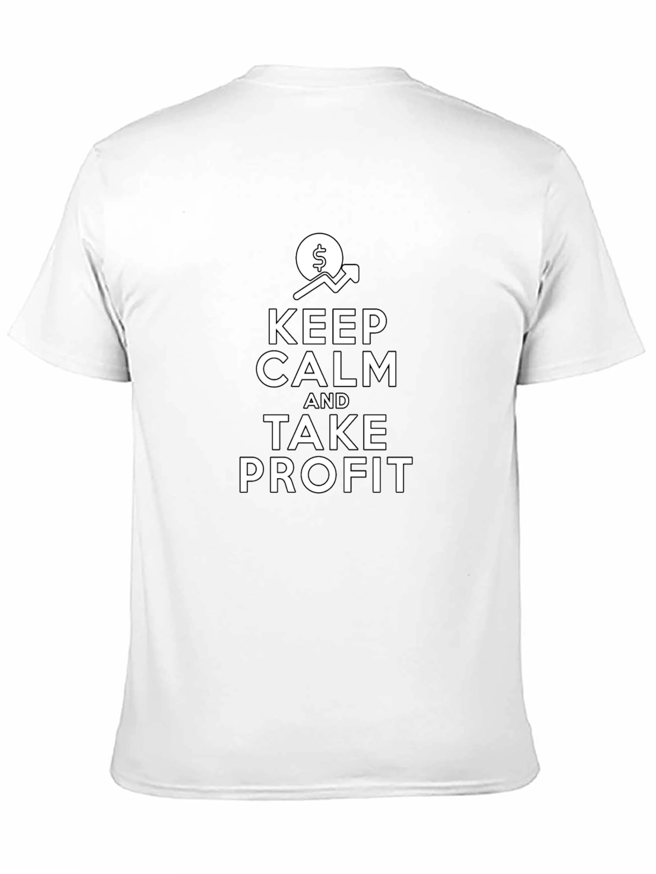 Keep Calm and Take Profit Black Graphic Tee