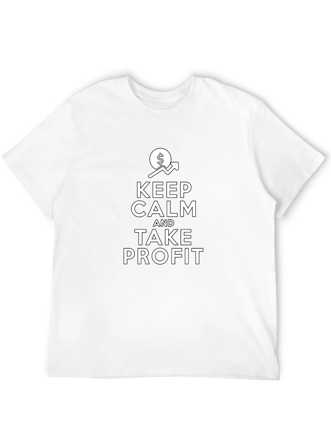 Keep Calm and Take Profit Black Graphic Tee