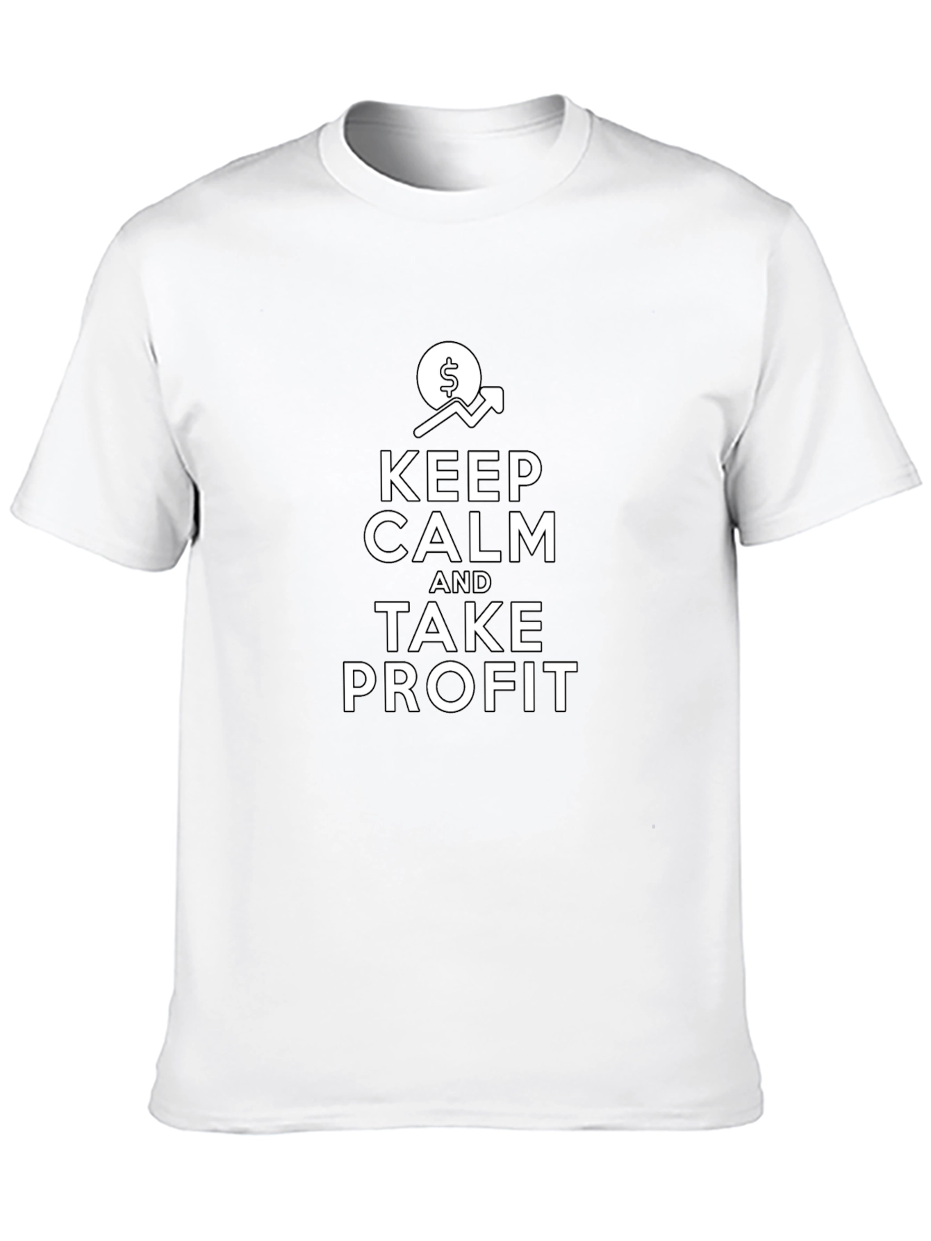 Keep Calm and Take Profit Black Graphic Tee