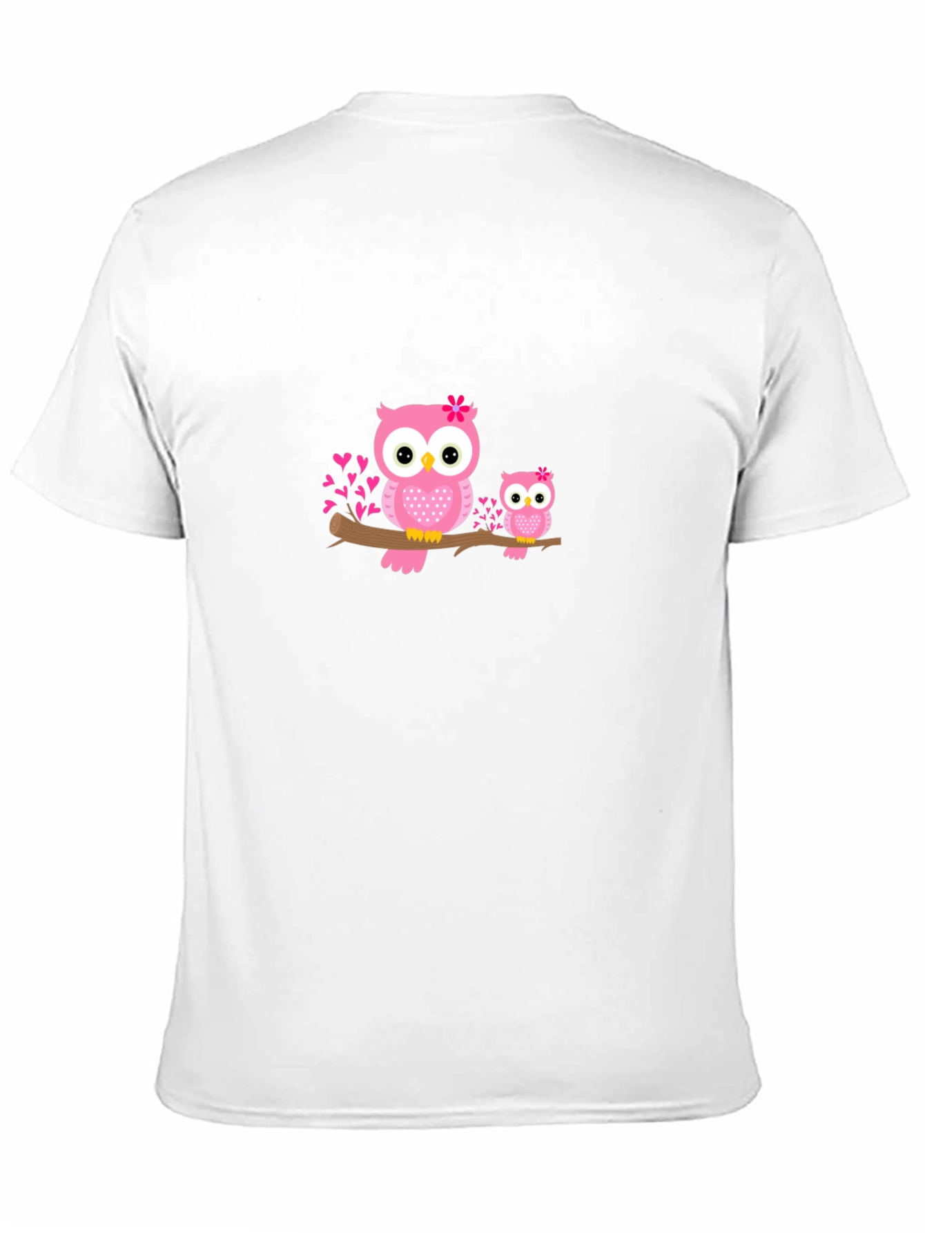 Cute Owl Family Black Graphic Tee