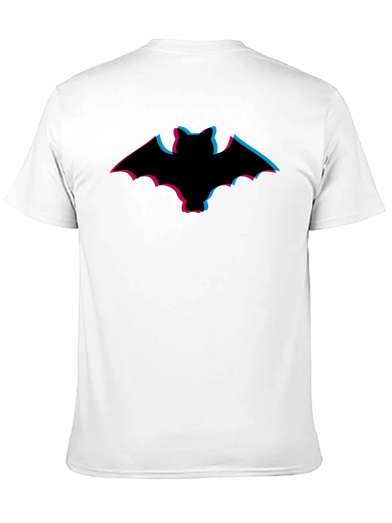 Stereoscopic Bat Graphic Tee - Black Cotton Comfort