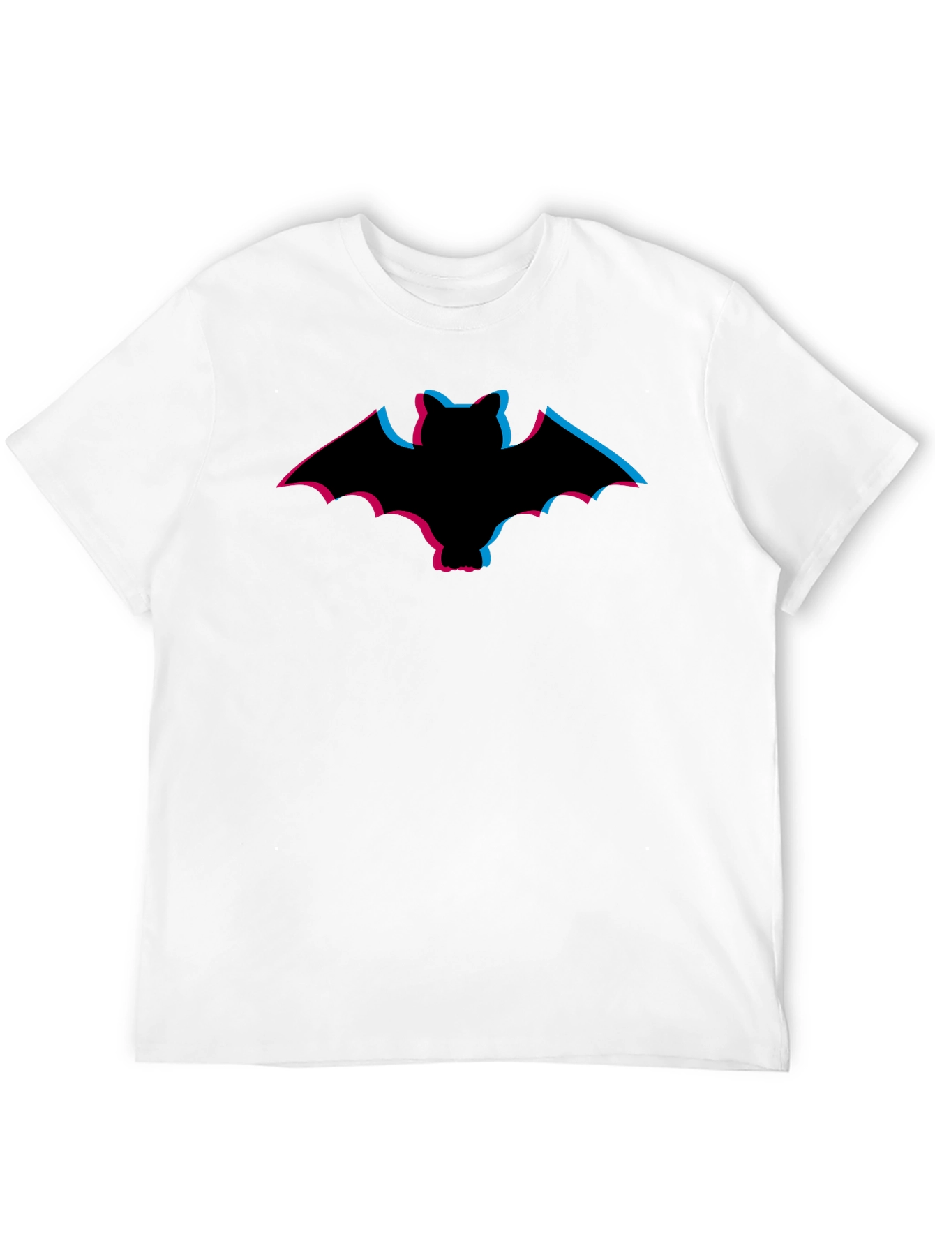 Stereoscopic Bat Graphic Tee - Black Cotton Comfort