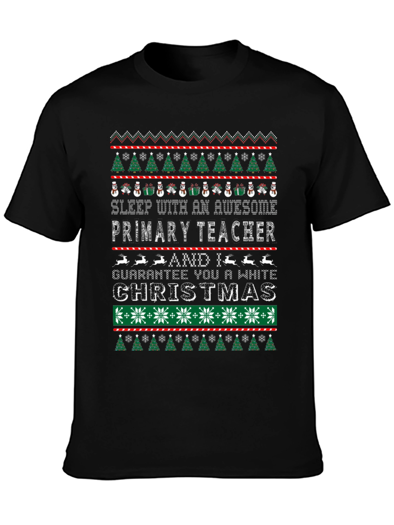 Awesome Primary Teacher Ugly Christmas T-Shirt