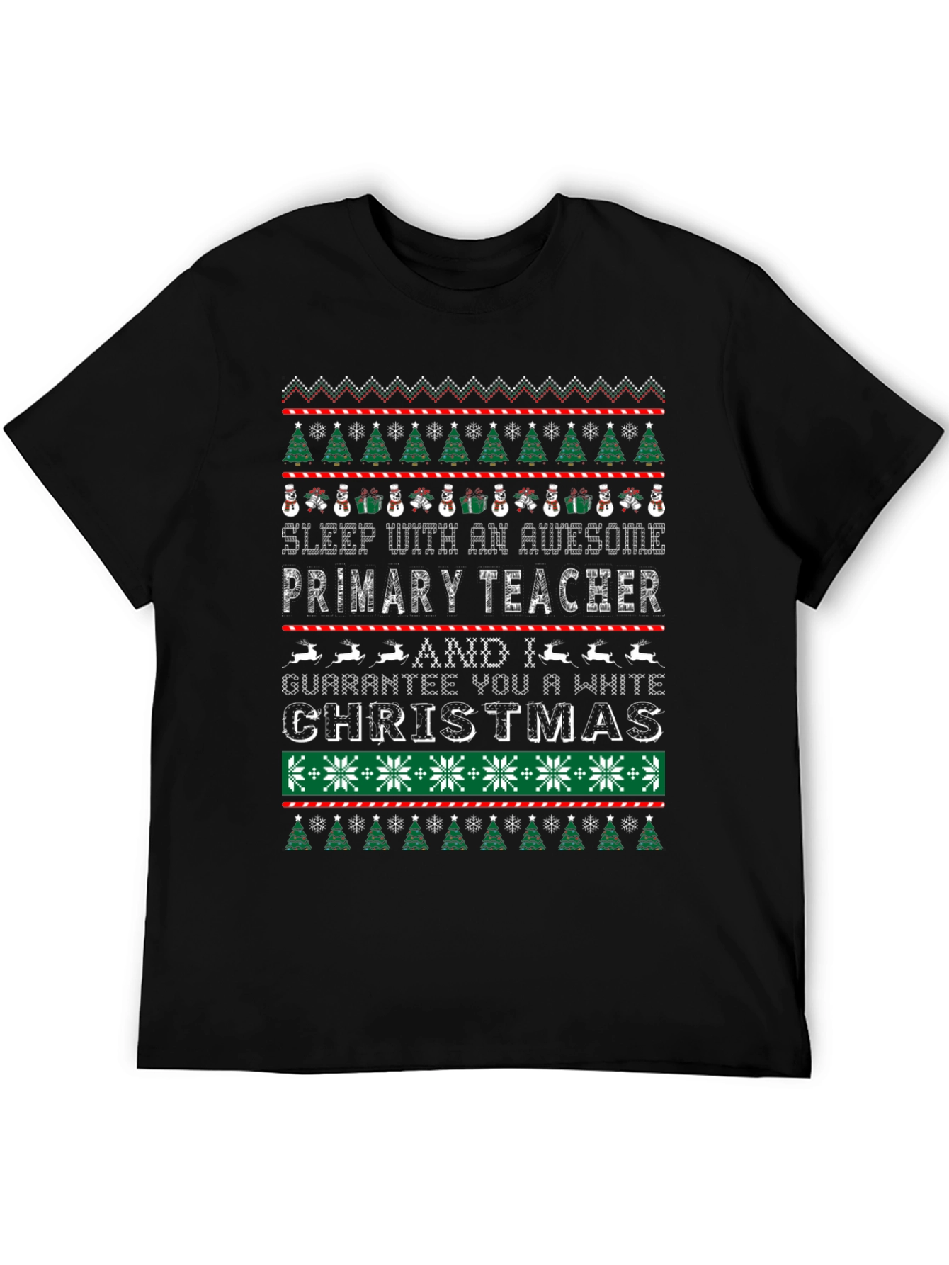 Awesome Primary Teacher Ugly Christmas T-Shirt